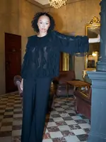 Crass Mancycras Pants - Black Rhinestone