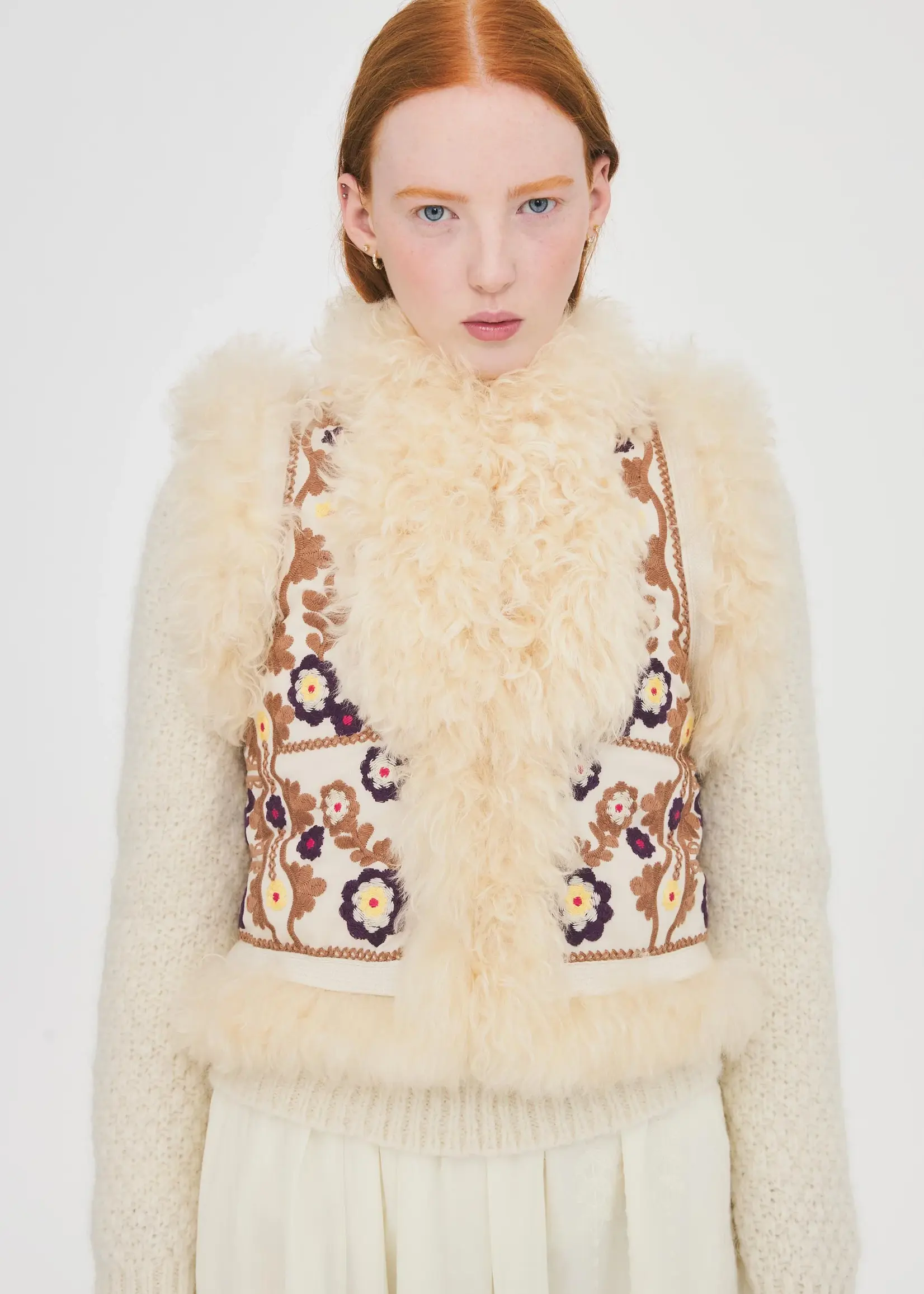 Antik Batik Magyar Gilet - Cream