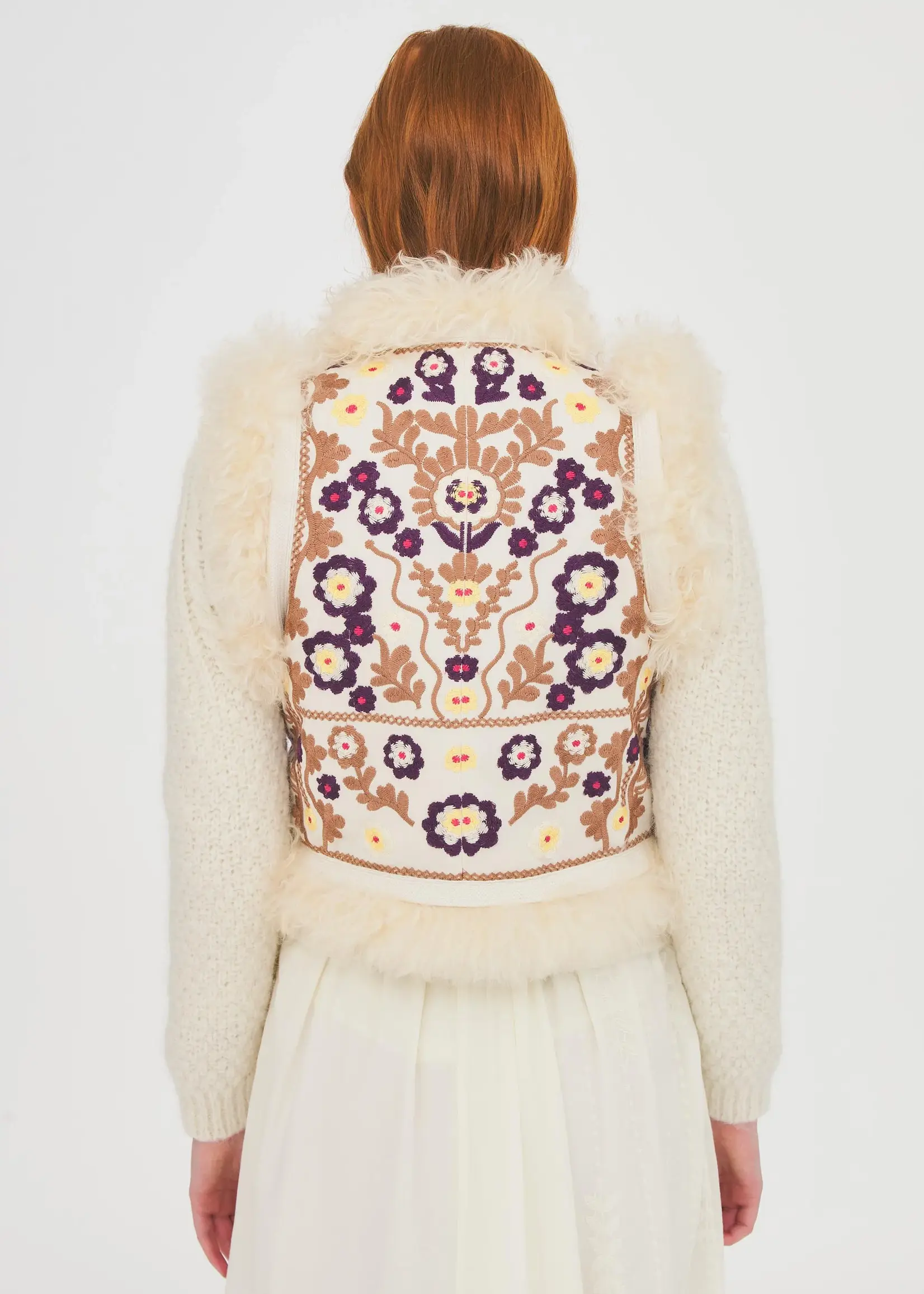Antik Batik Magyar Gilet - Cream