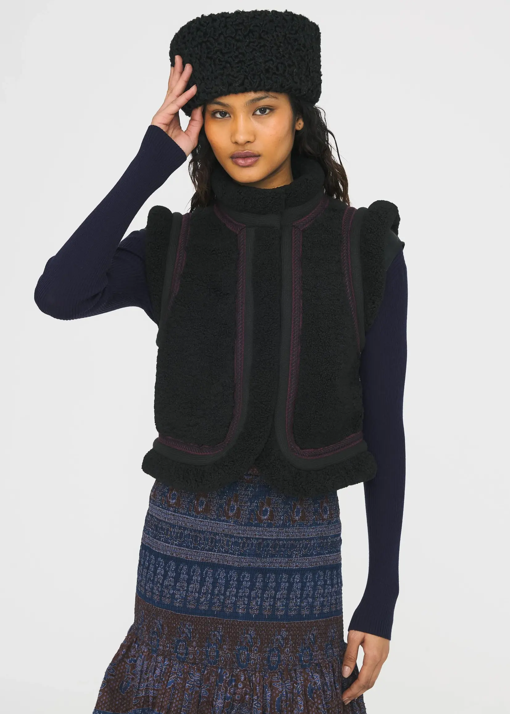 Antik Batik Sally Gilet - Black