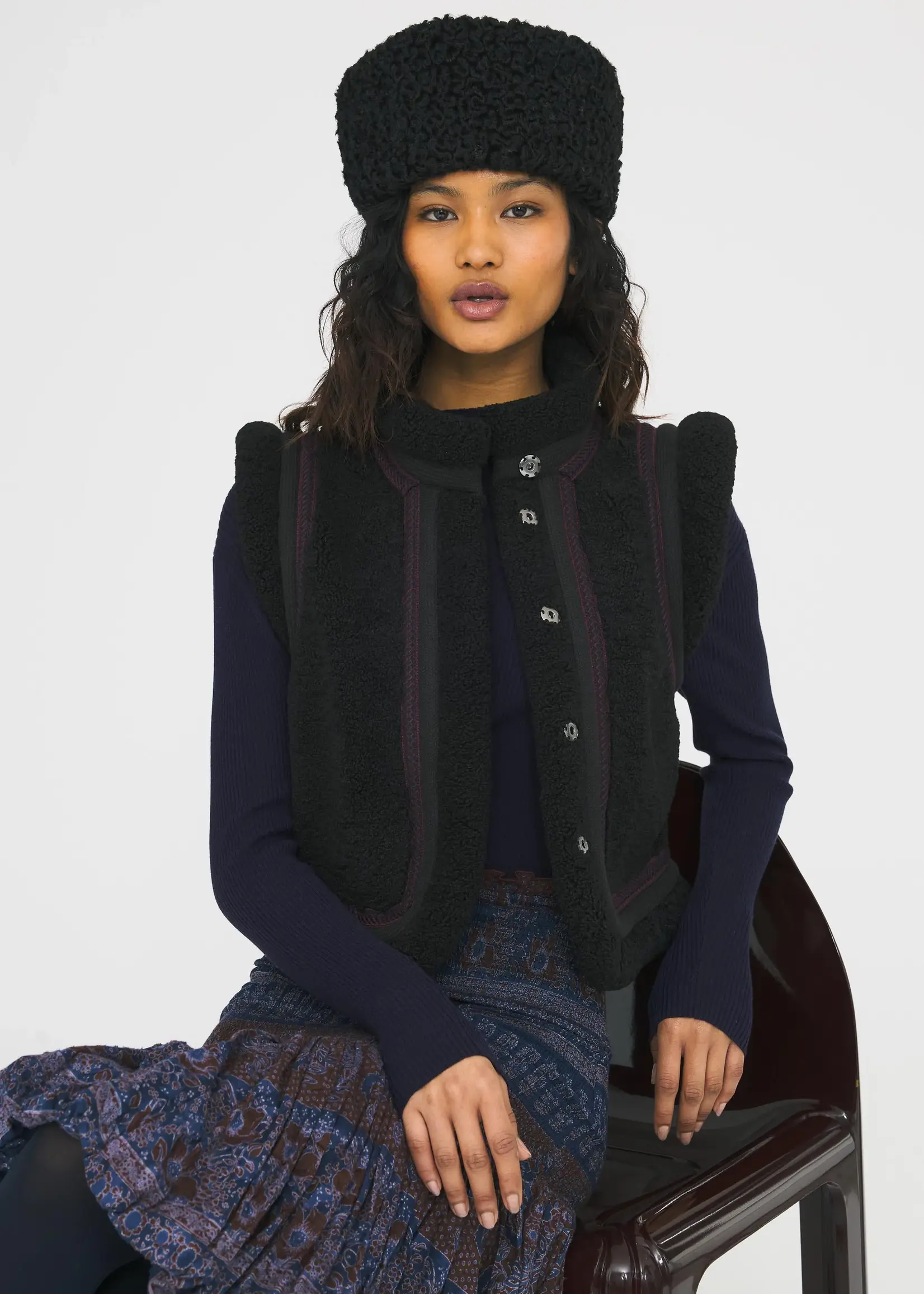 Antik Batik Sally Gilet - Black