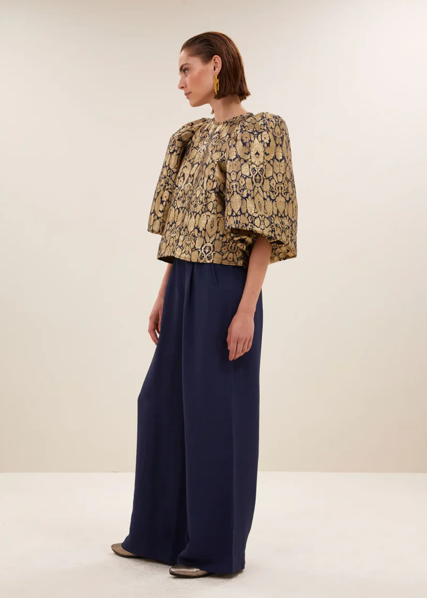 By-Bar Zasu Festive Blouse - Gold