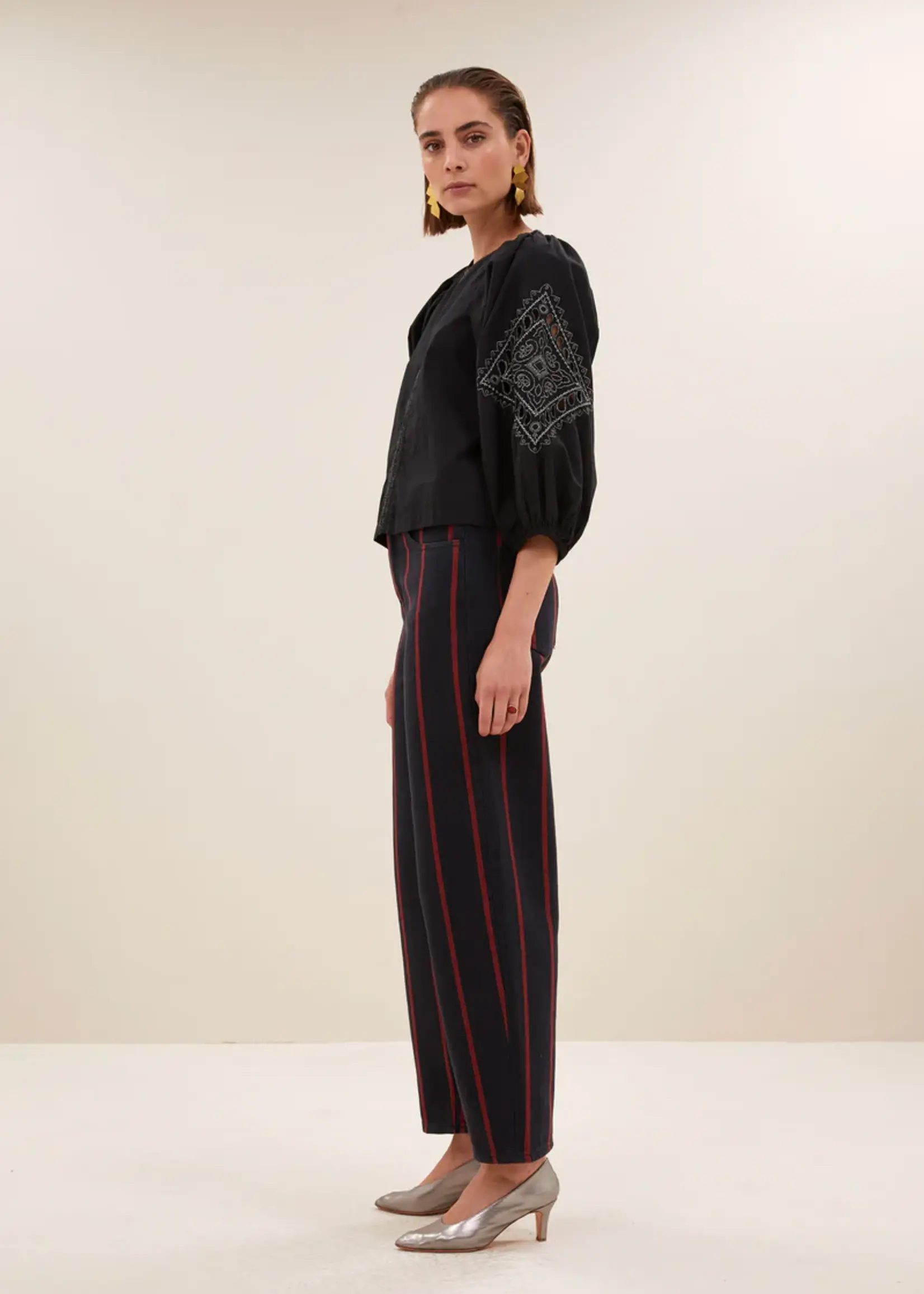 By-Bar Rae Festive Blouse - Jet Black