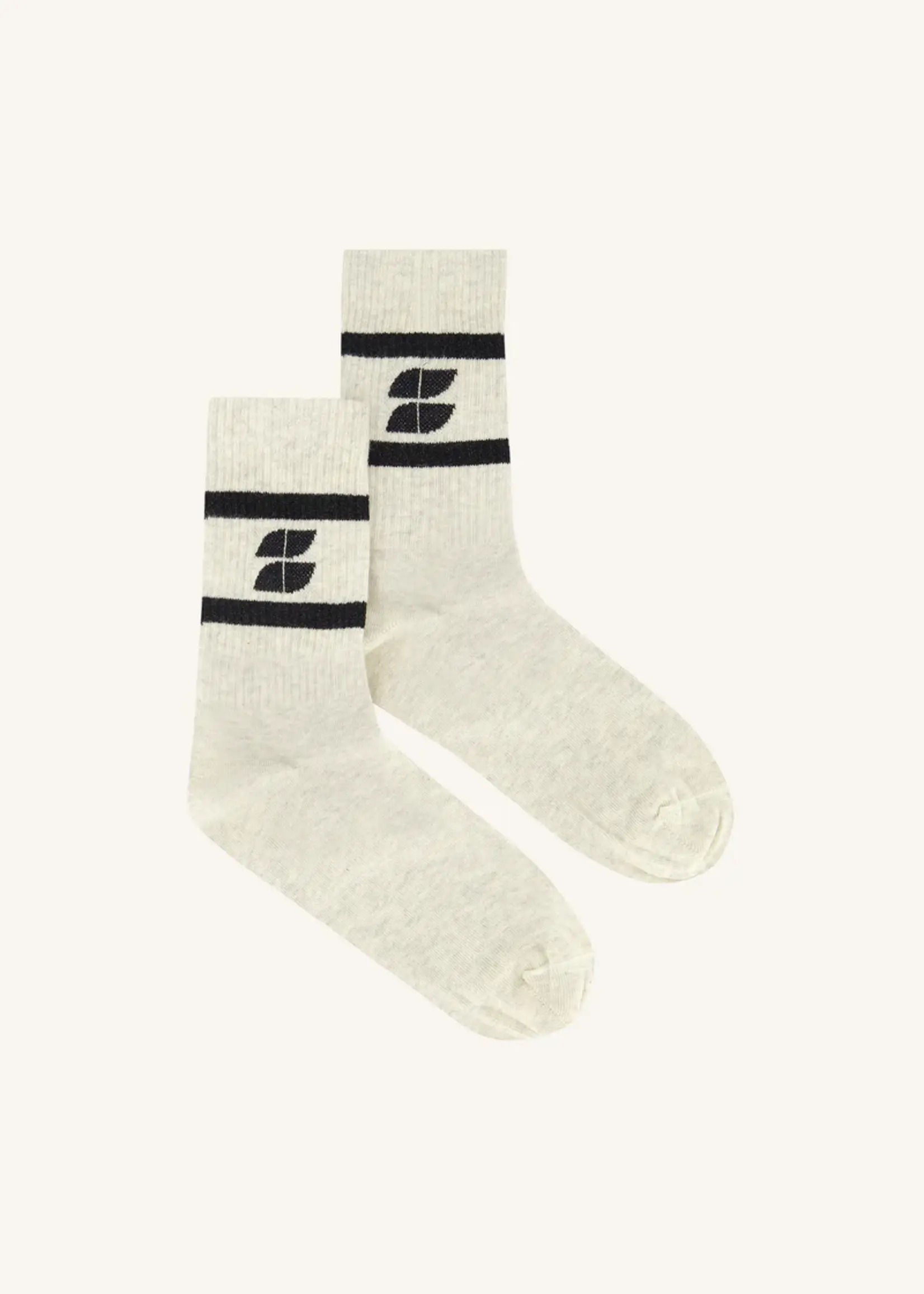 By-Bar Logo SParkle Grey Socks - Black