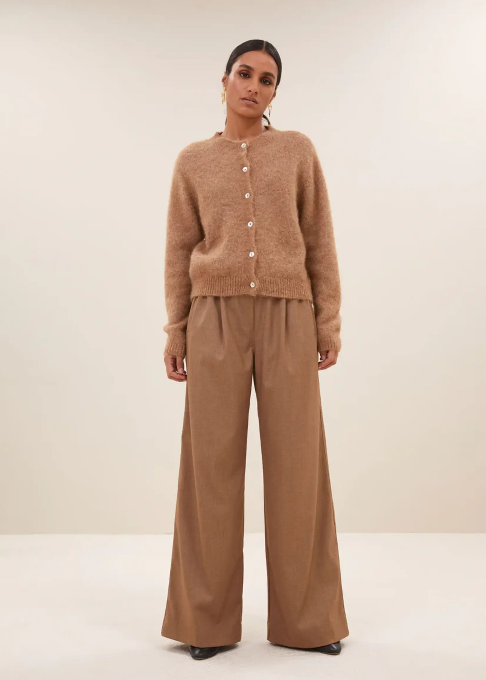 By-Bar Cleo natural cardigan - camel