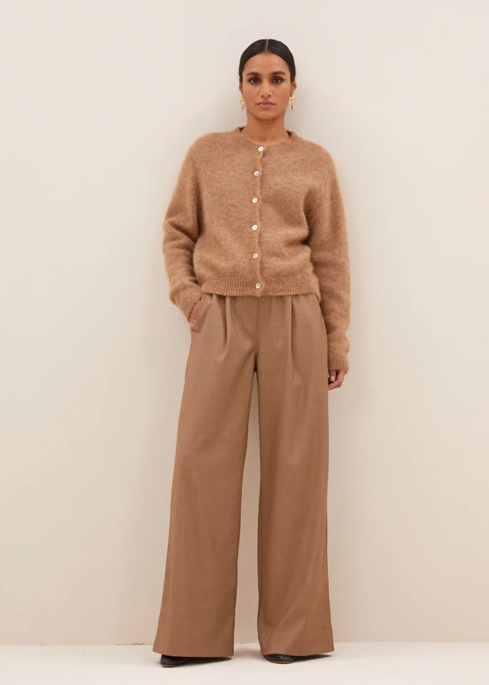 By-Bar Benji Melange Pants - Camel Melee