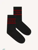 By-Bar Lucky Sparkle Dark Grey Socks - Wine