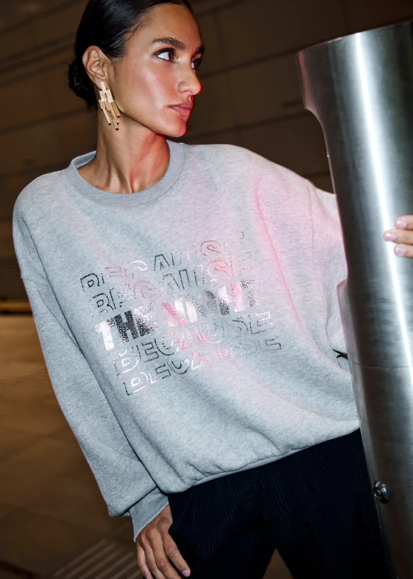 By-Bar Bibi Nights melee Sweater - Grey Melee