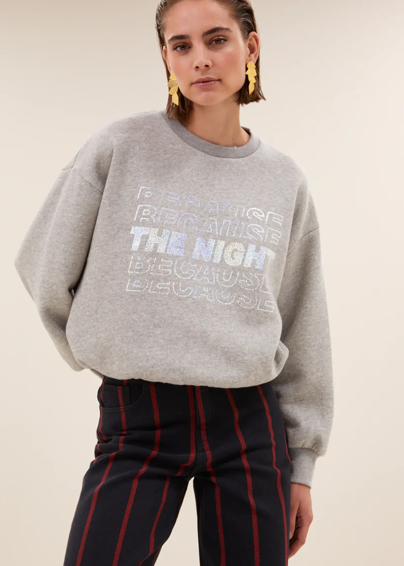 By-Bar Bibi Nights melee Sweater - Grey Melee
