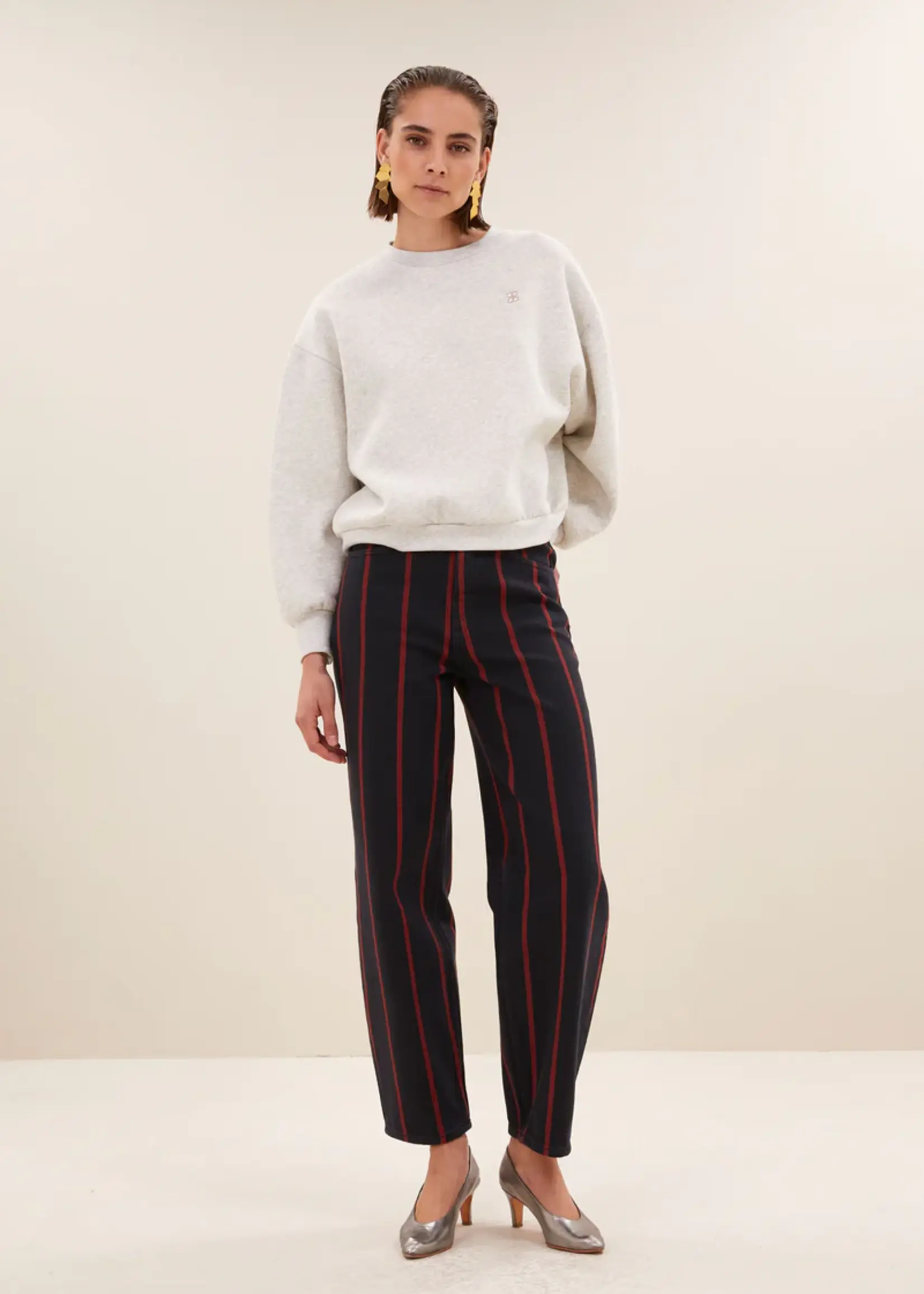 By-Bar Bibi Dance Sweater- Light grey Melee