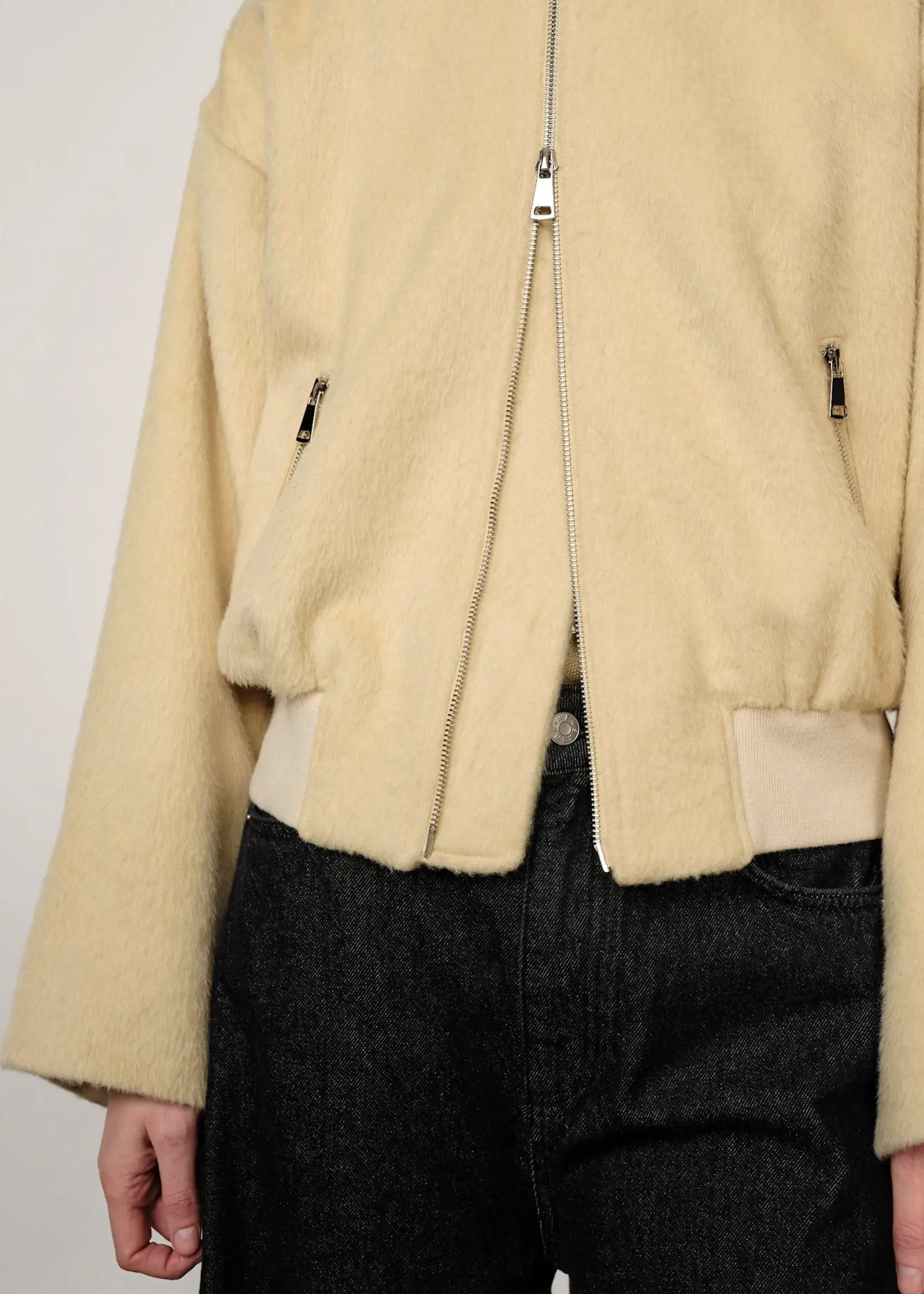 Birgitte Herskind Monica Wool Bomber Jacket - sage