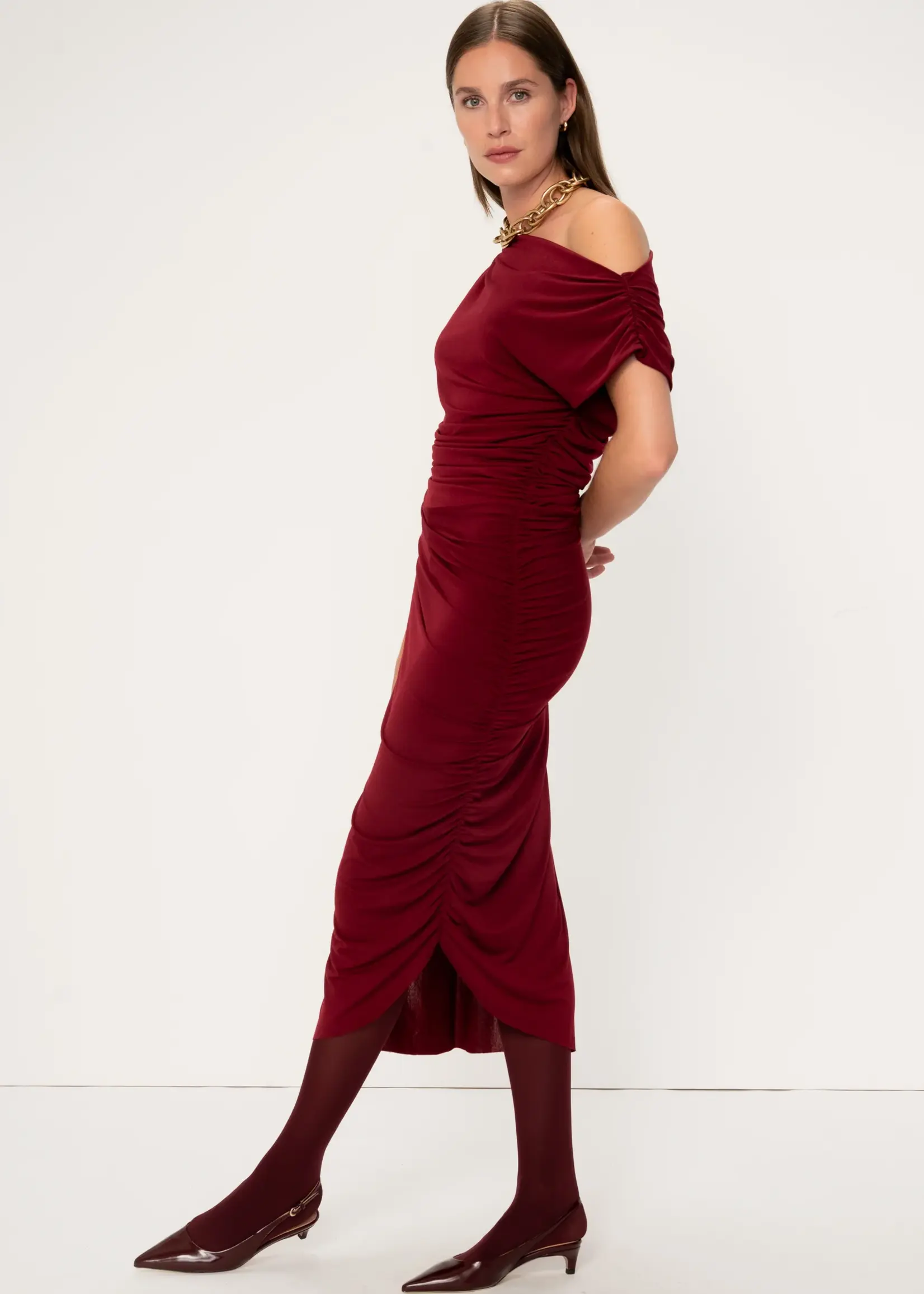 Viveh SANA - Dress - Mulberry Red