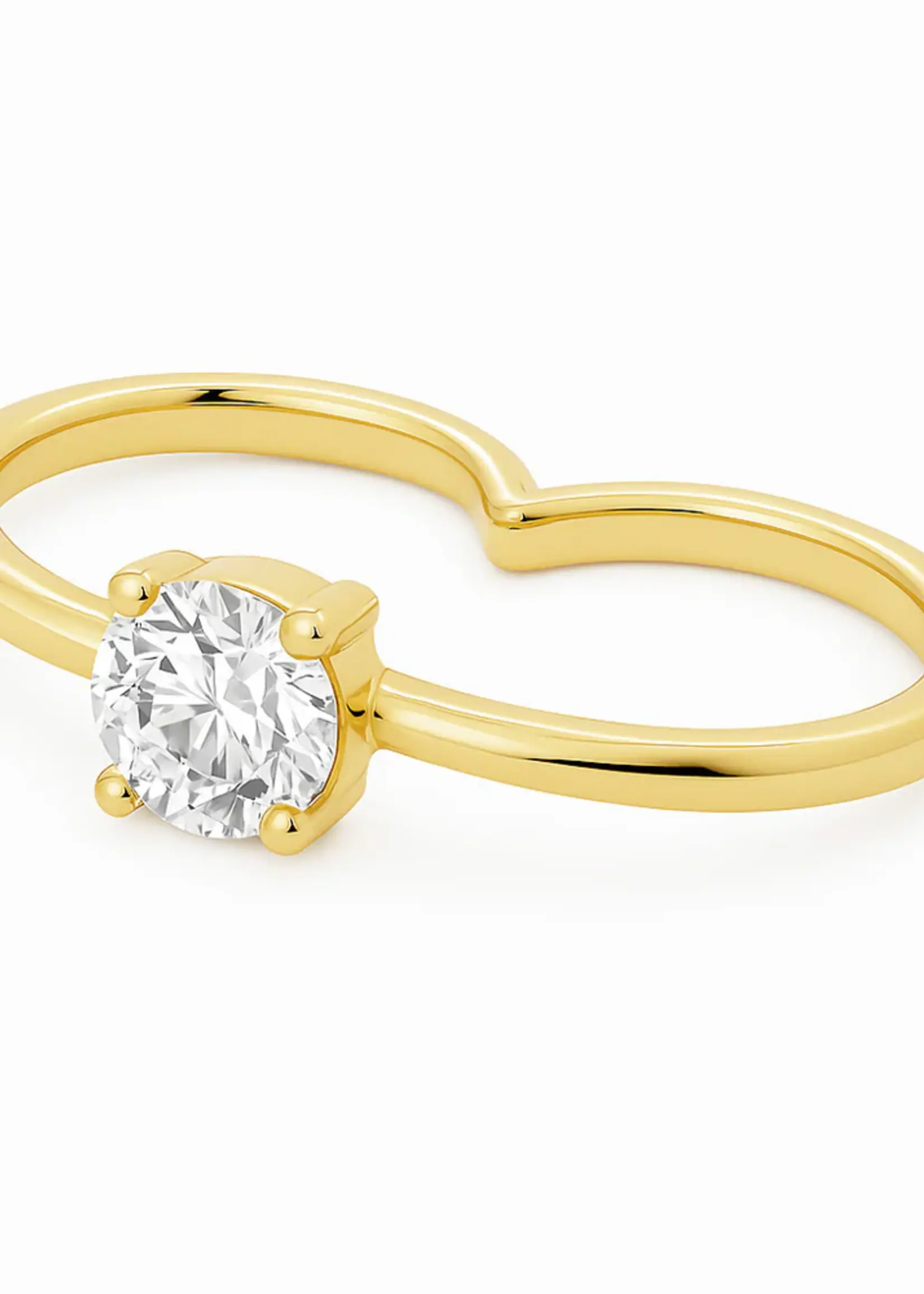Billion Avenue GAYA Solitaire Ring - Gold Large