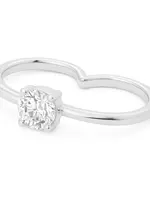 Billion Avenue GAYA Solitaire Ring - Silver Large