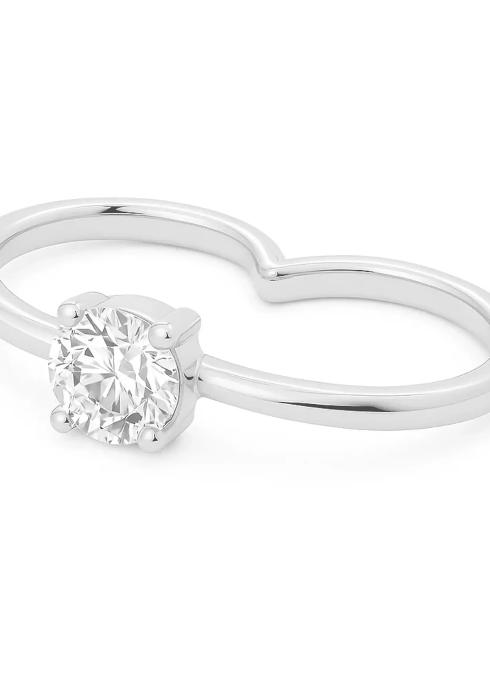Billion Avenue GAYA Solitaire Ring - Silver Large