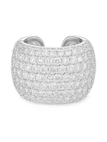 Billion Avenue ARA Diamond Earcuff - Silver