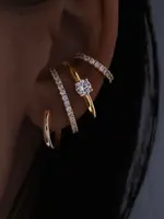 Billion Avenue SOLITAIRE HUG Earstud - Gold