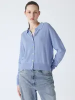 Absolut Cashmere Majura Pull Col  Chemise Avec Boutons - Chambray B