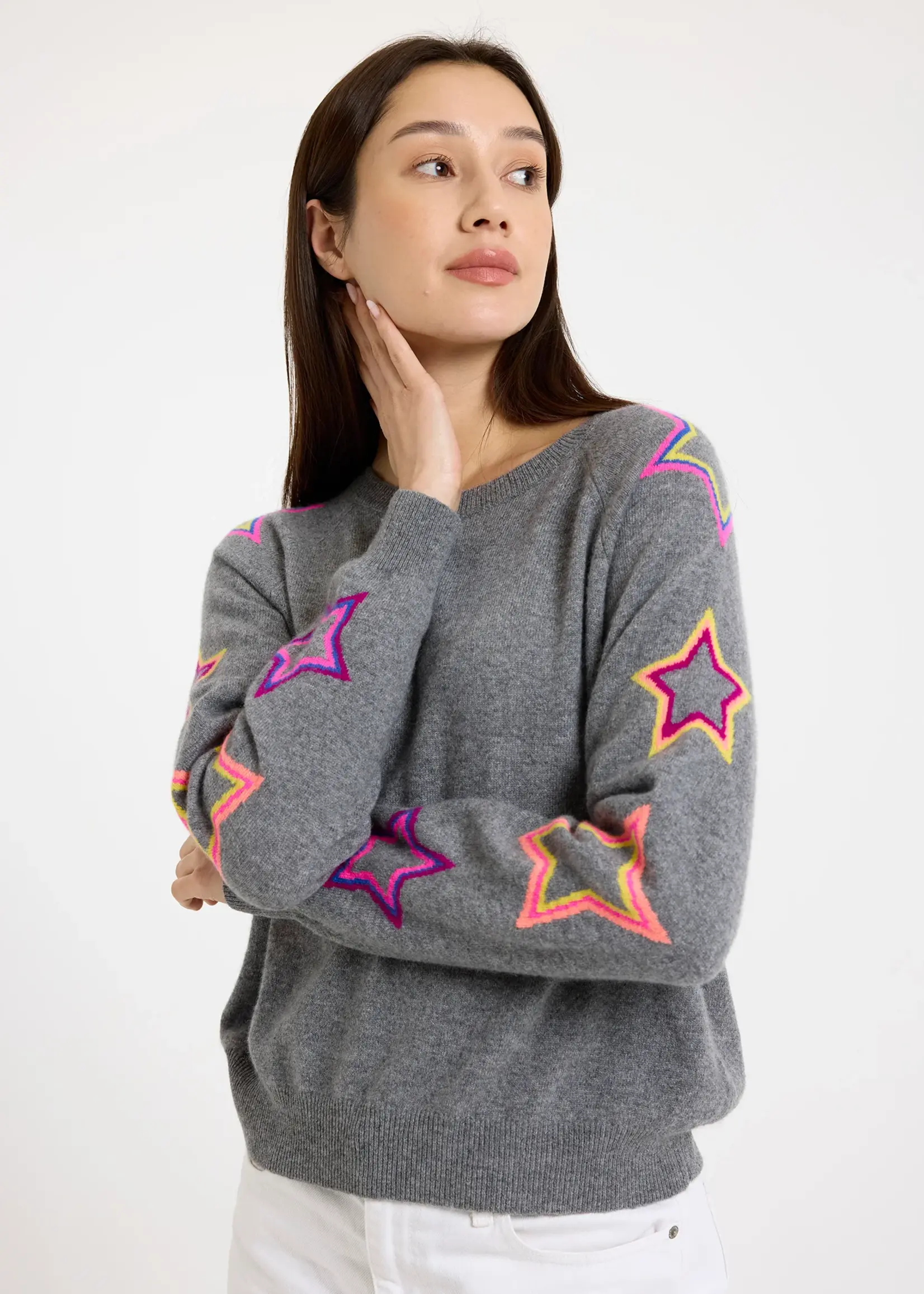 Brodie Pop Star Crew Pull - Mid Grey