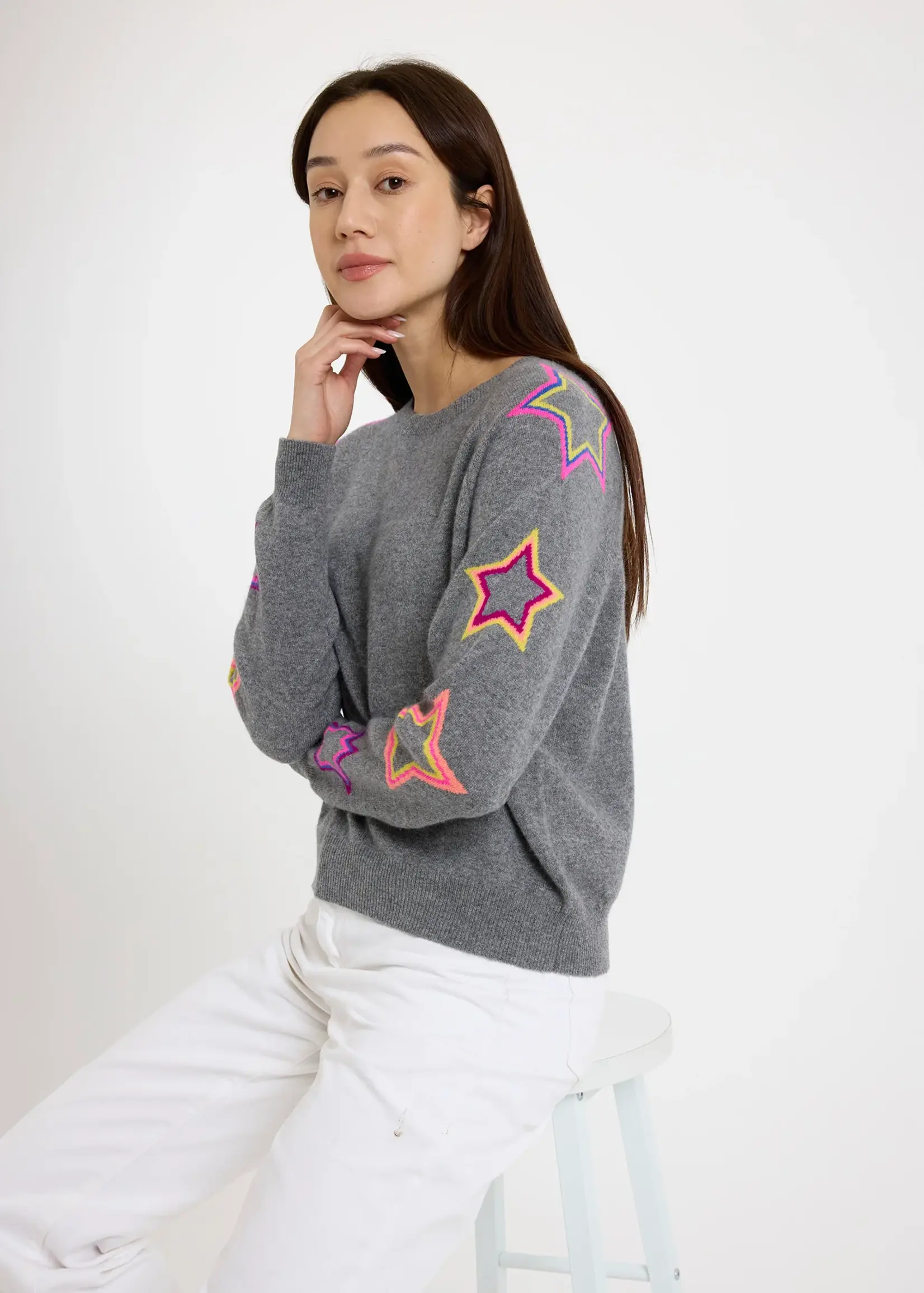 Brodie Pop Star Crew Pull - Mid Grey