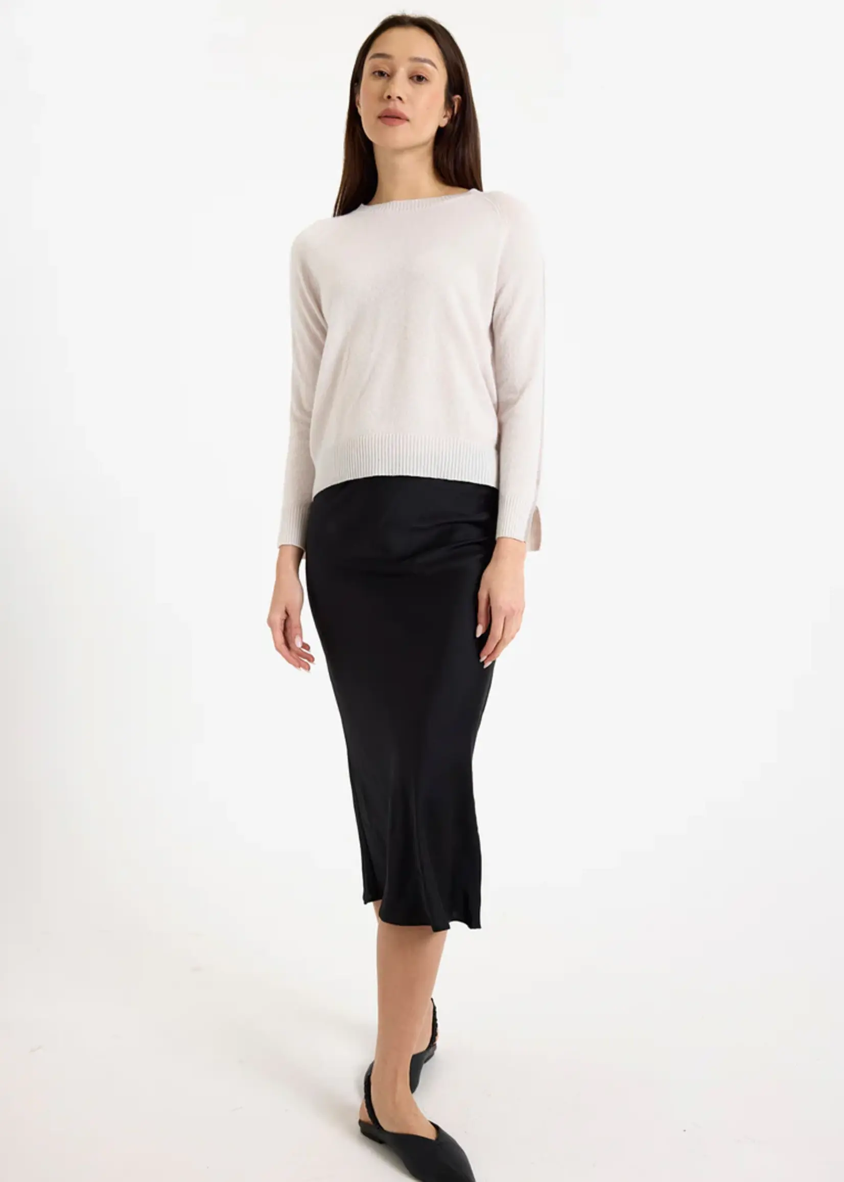 Brodie Glitz Split Cuff Relaxed Pull V- ASH