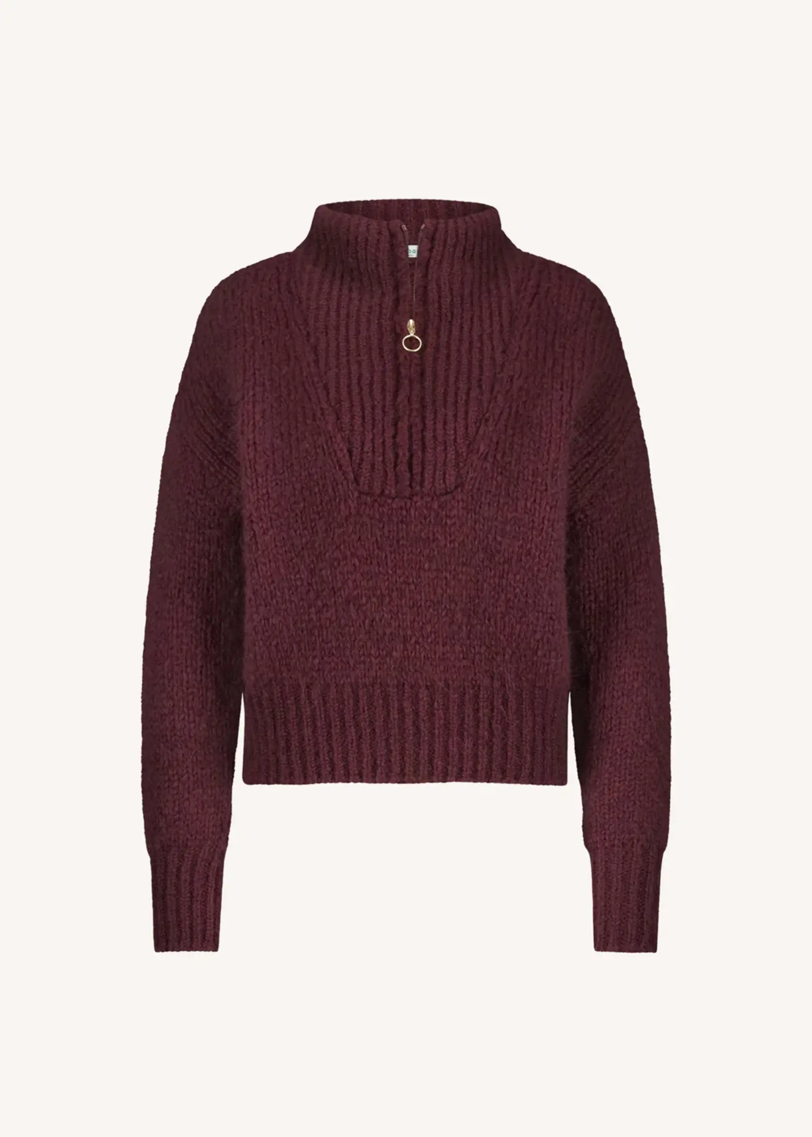 By-Bar Boxy Beau Pullover - Wine
