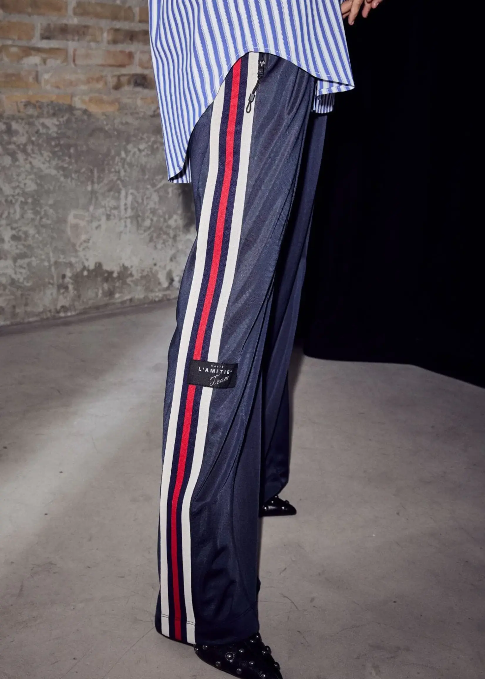 Haute L'Amitié Baggy RN Track Pants - Navy