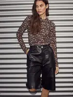 Haute L'Amitié Leather Bermudas - Black