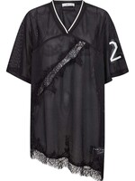 Haute L'Amitié Drift Asym Lace Tee - Black