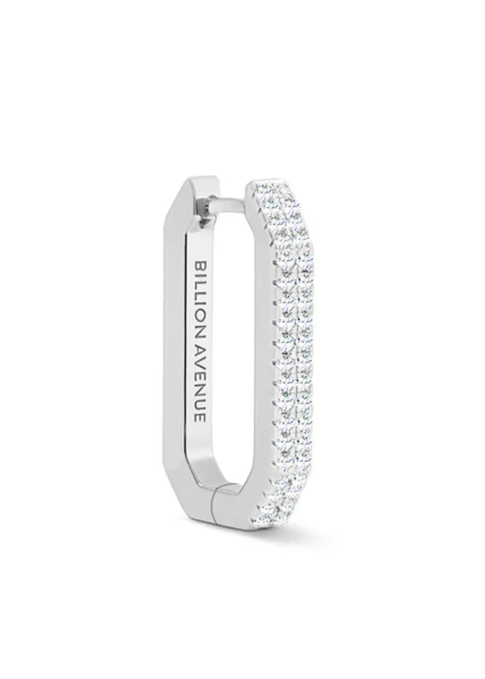 Billion Avenue OCTA Short Diamond Earrings - Silver
