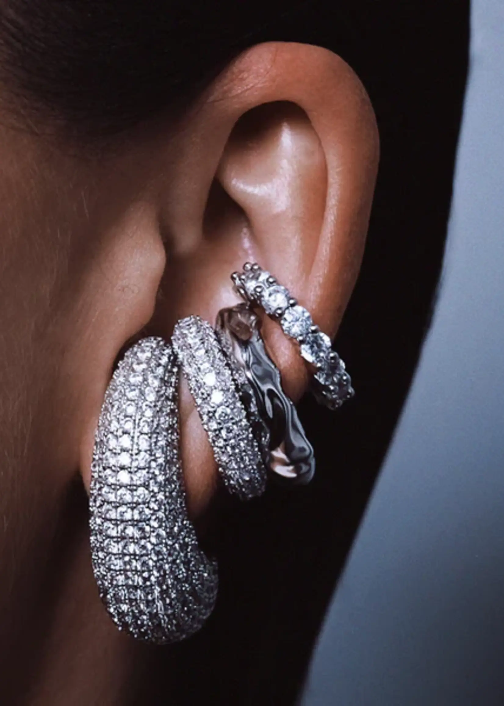 Billion Avenue BULB Diamond Earstud- Silver