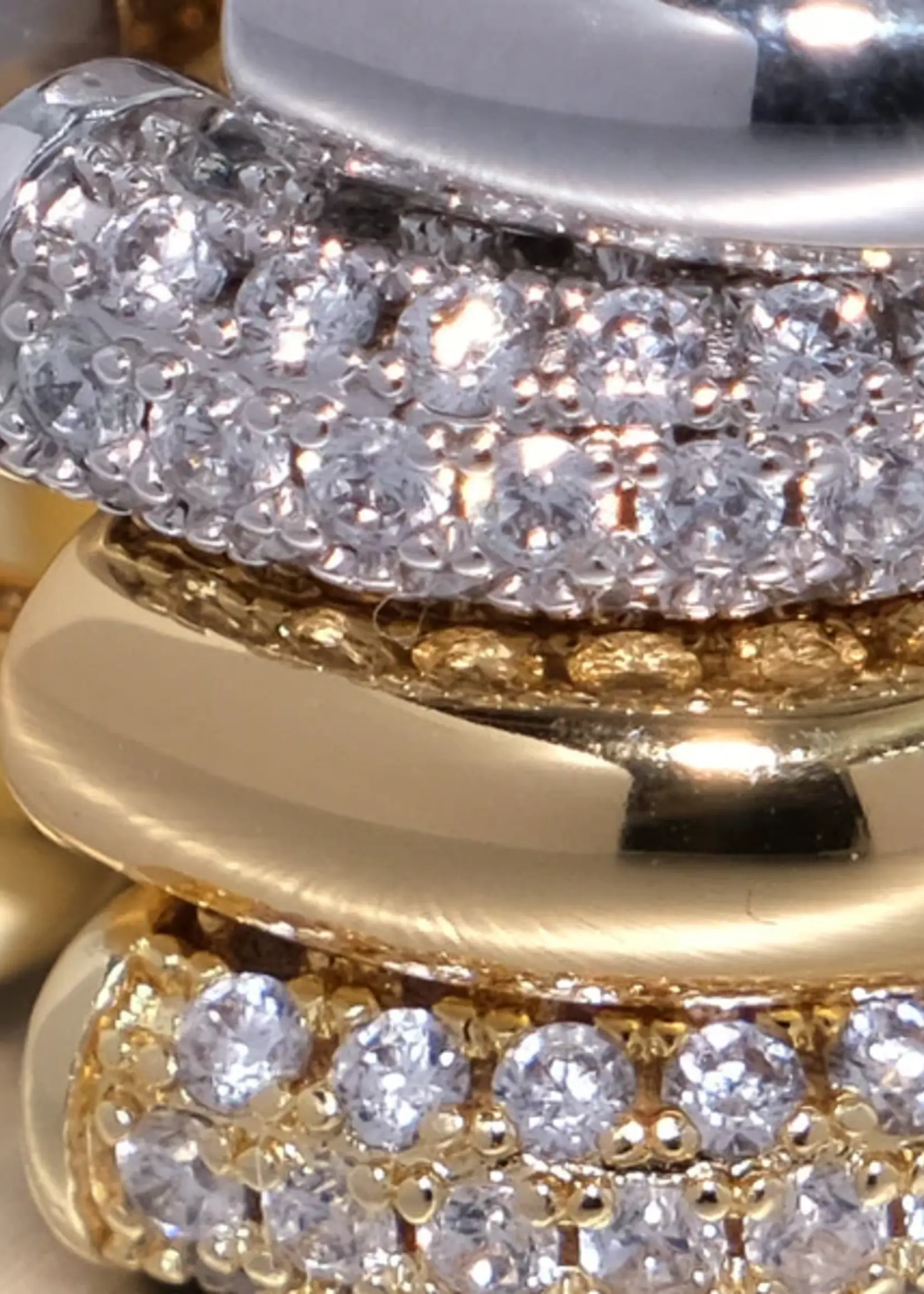 Billion Avenue CHUNKY Diamond kos Earcuff - Silver