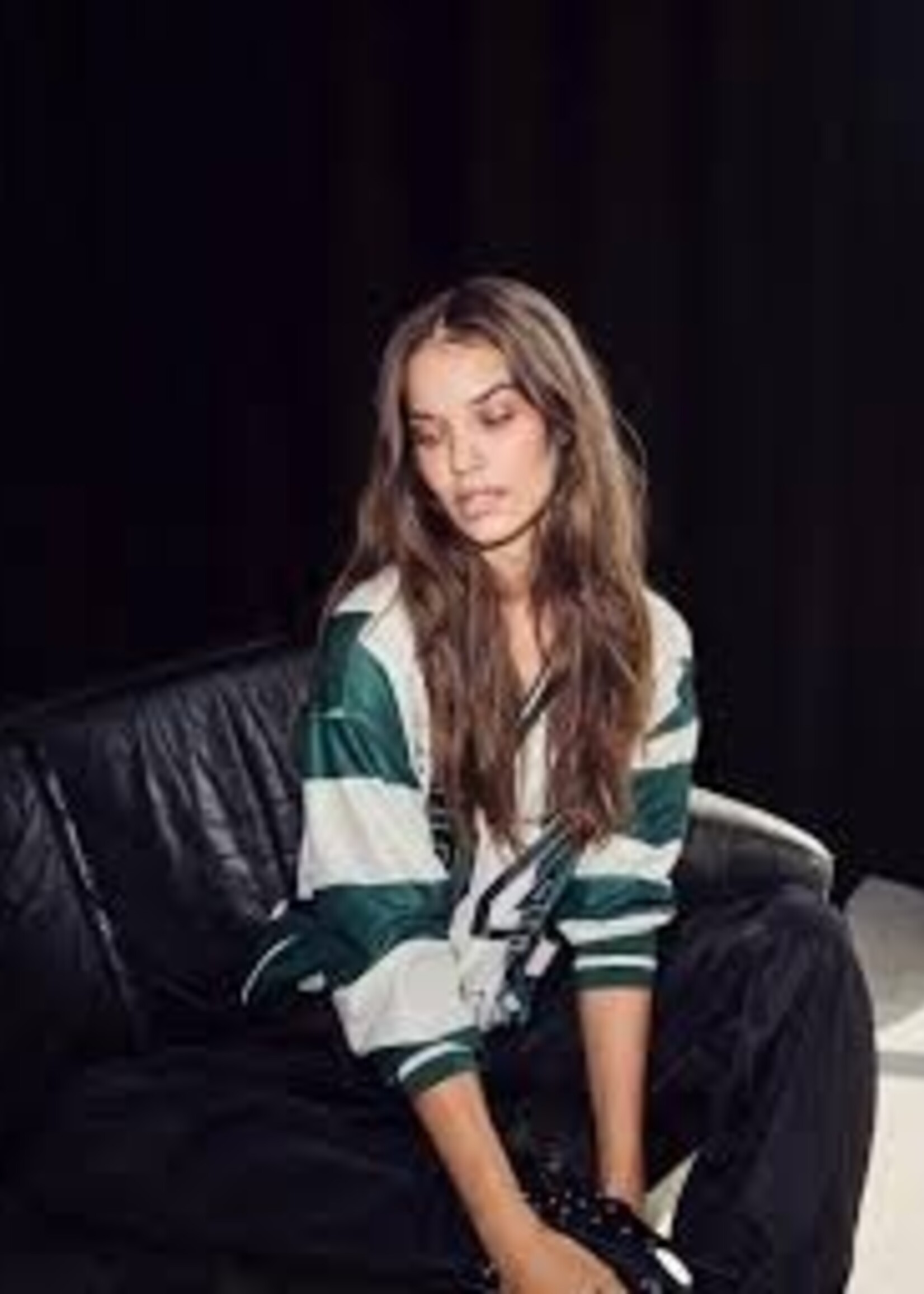 Haute L'Amitié Haute 24 Stripe Blouse - Sporty Green/ Pearl