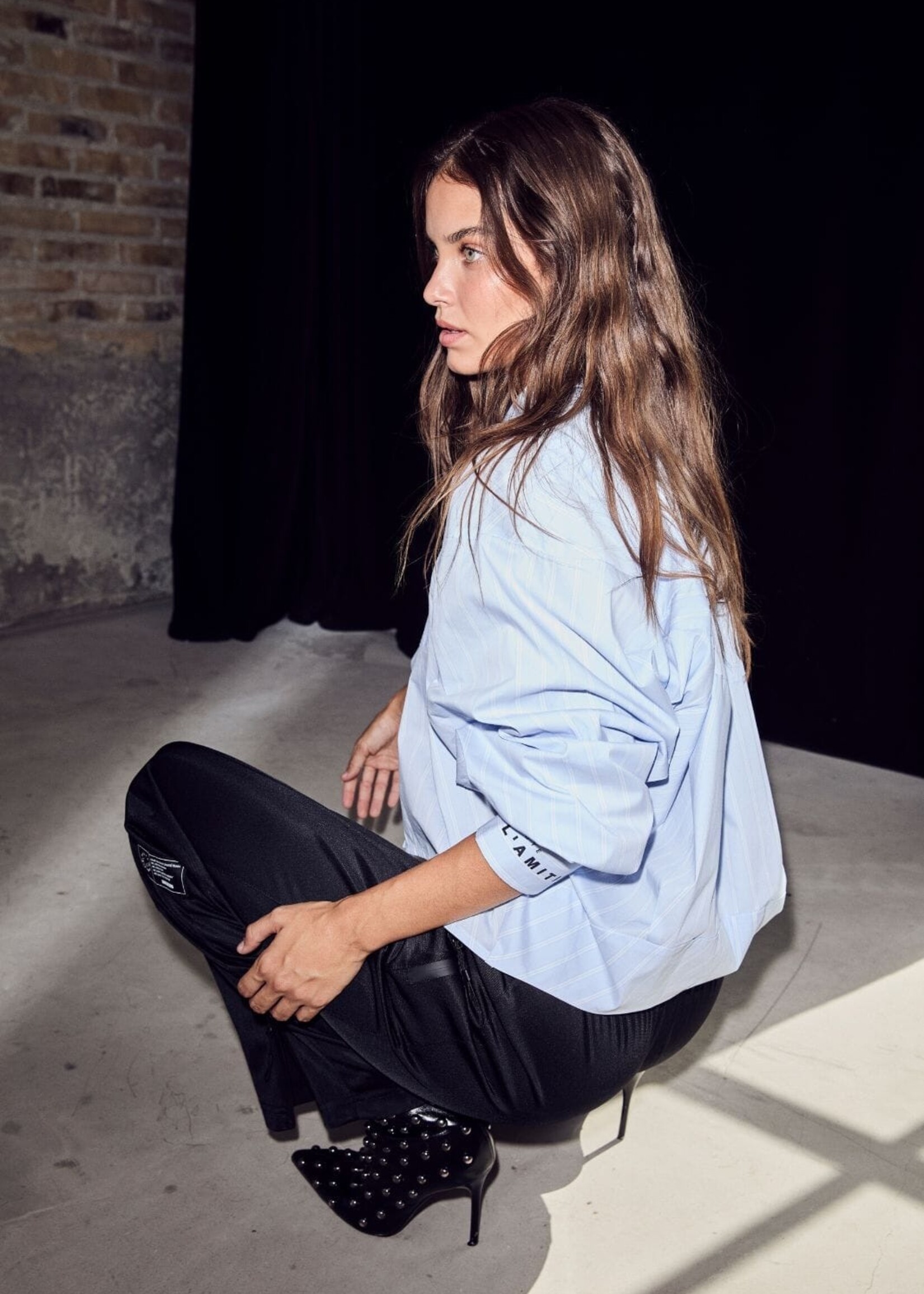 Haute L'Amitié Sophie Stripe Shirt - Pale Blue