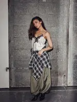 Haute L'Amitié Naomi Asym contrast Lingerie Top - Pearl