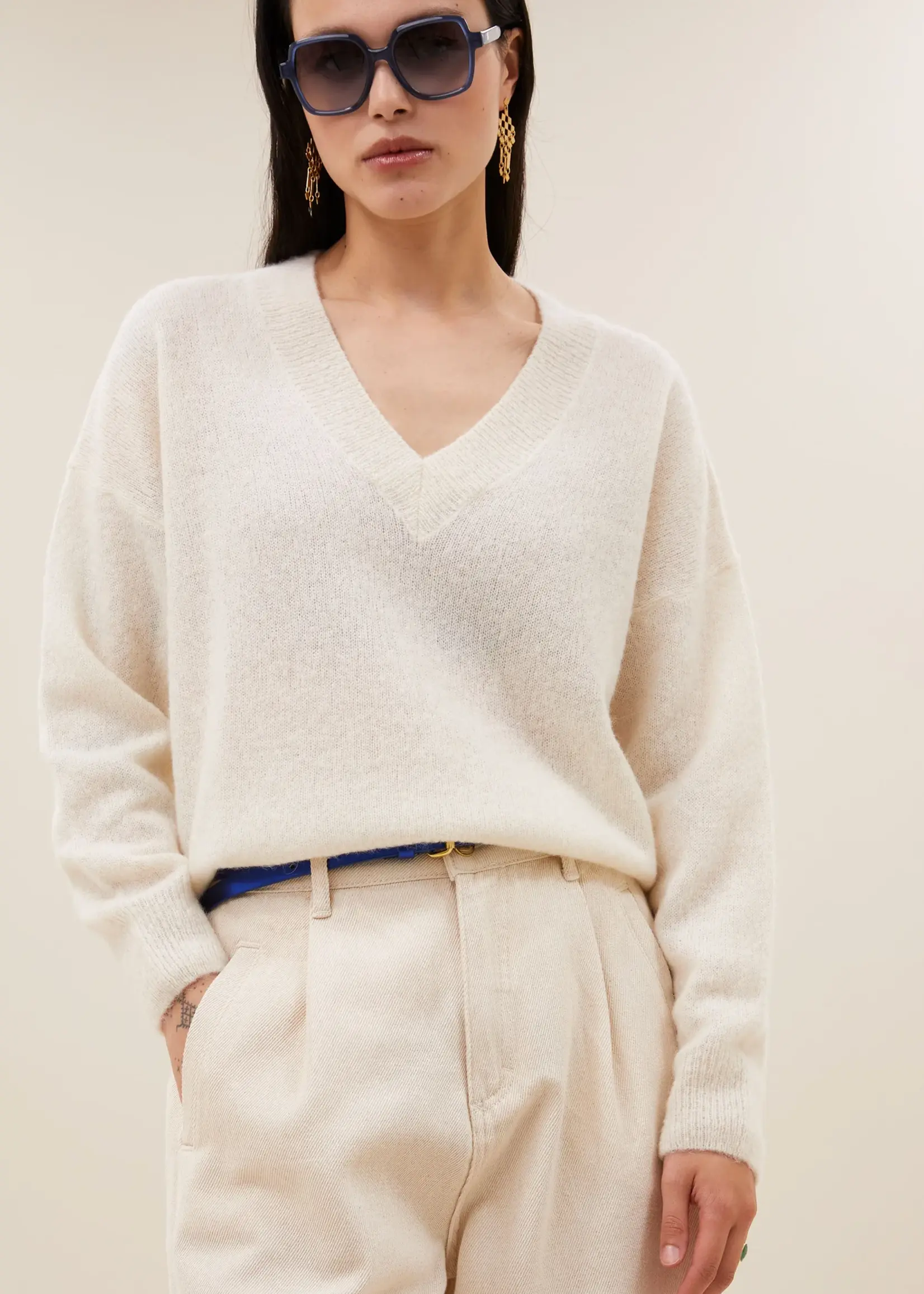 By-Bar Isja Fine Pullover - Off White