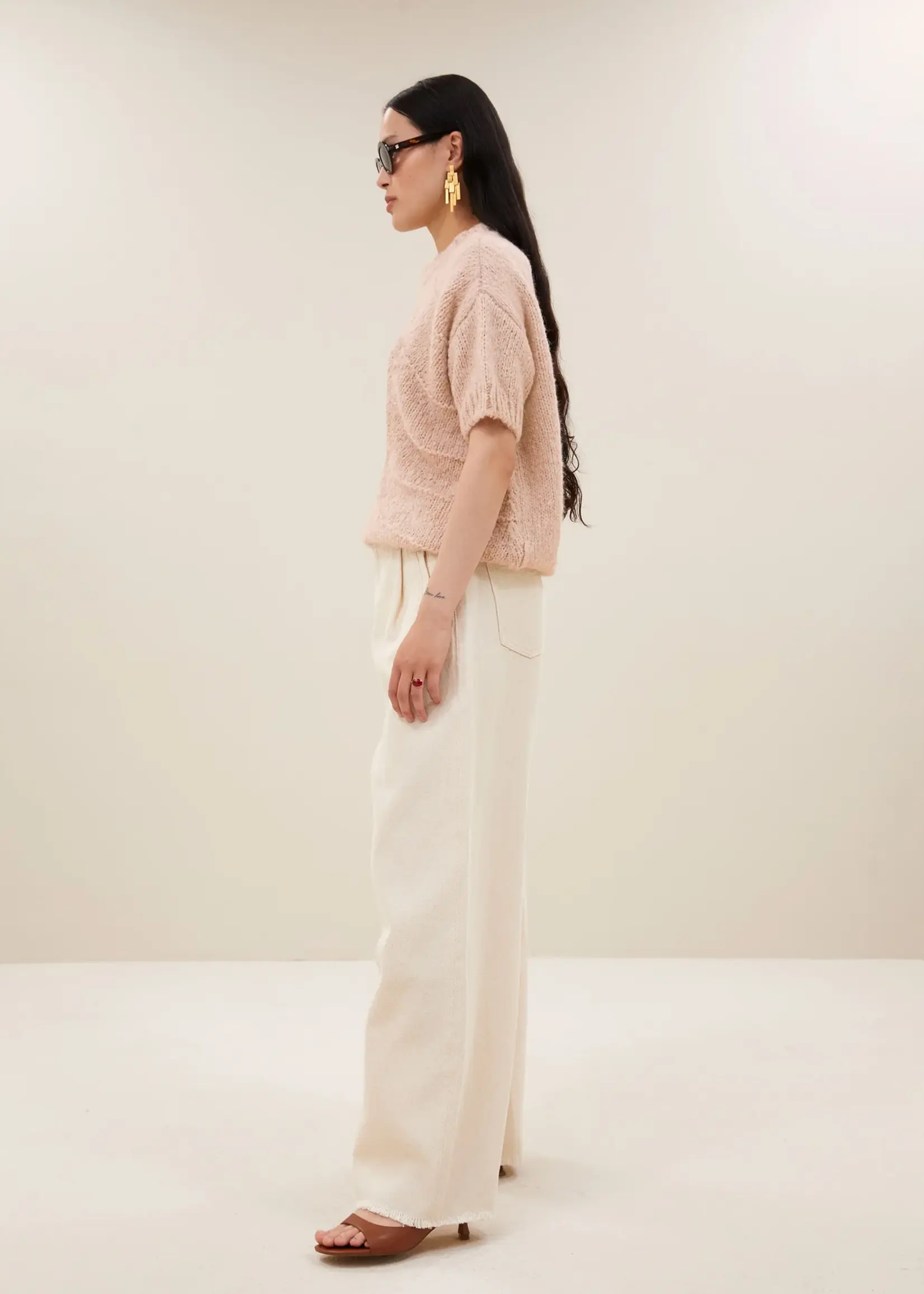 By-Bar Lux Grain Jeans - Raw White