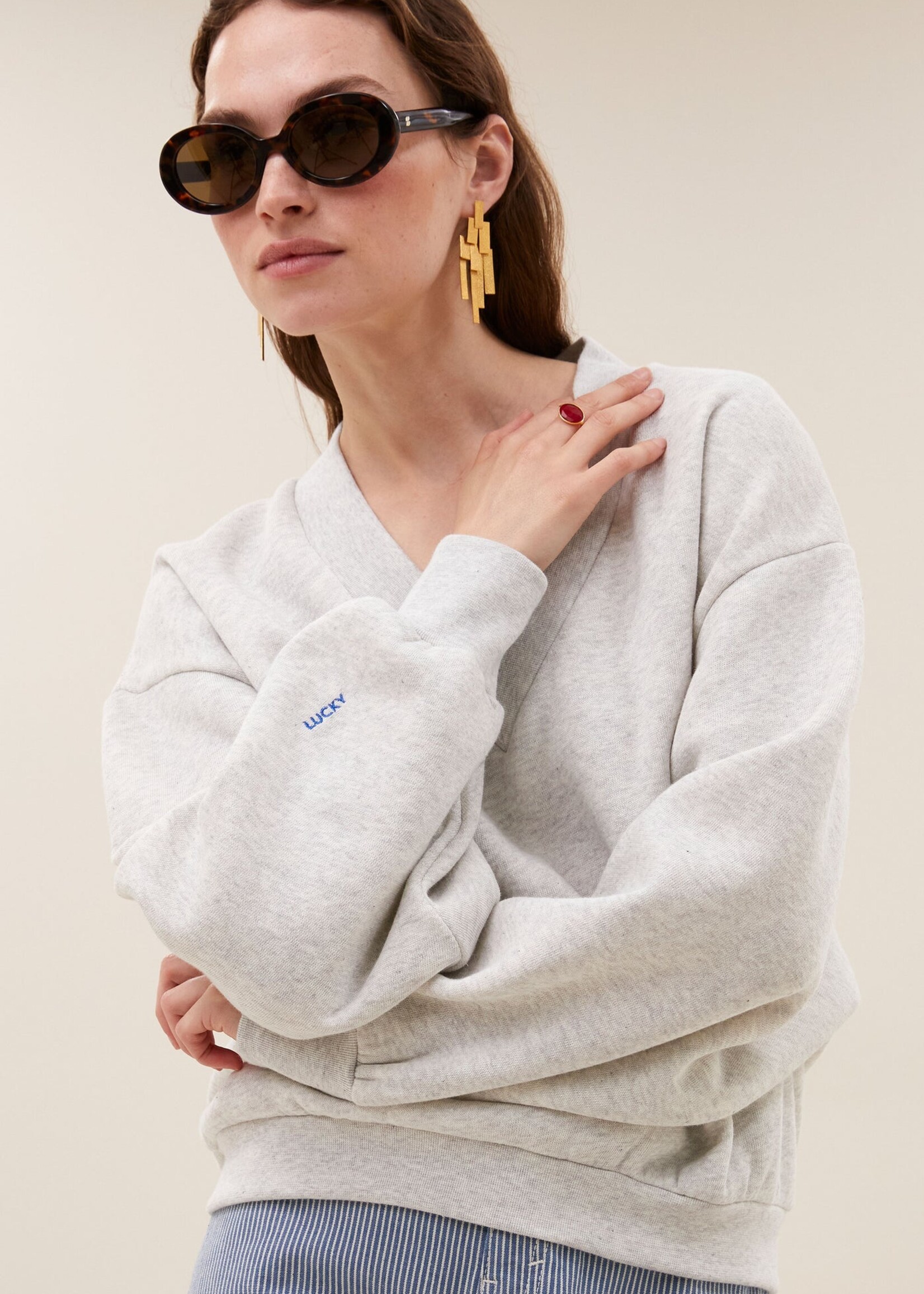 By-Bar Momo Sweater - Oyster Melee