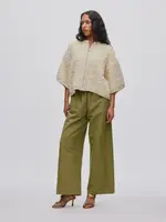 Rabens Saloner ALICE Shaggy Lam Knit Cardigan - Off White