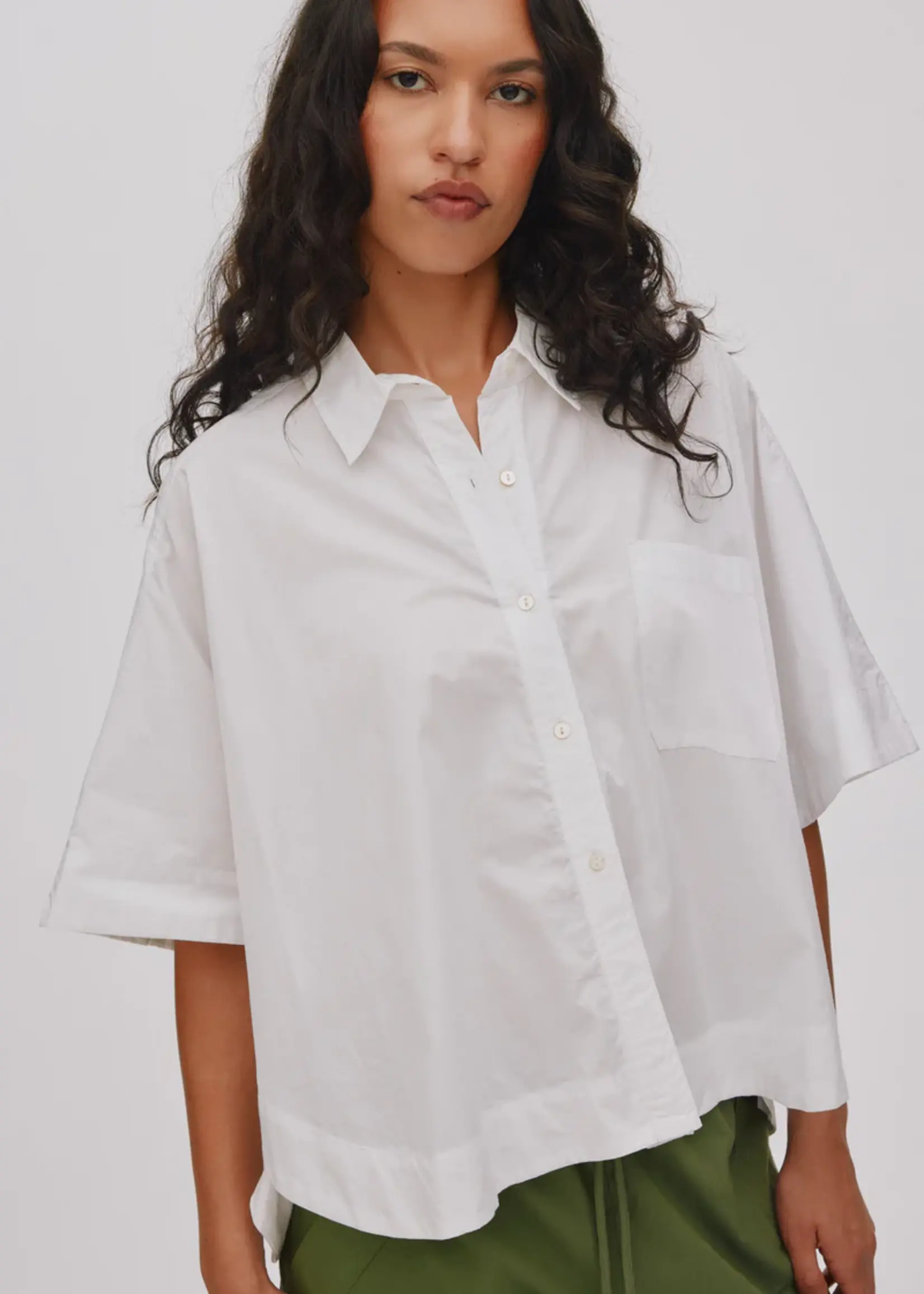 Rabens Saloner BERTE Poplin Shirt - White