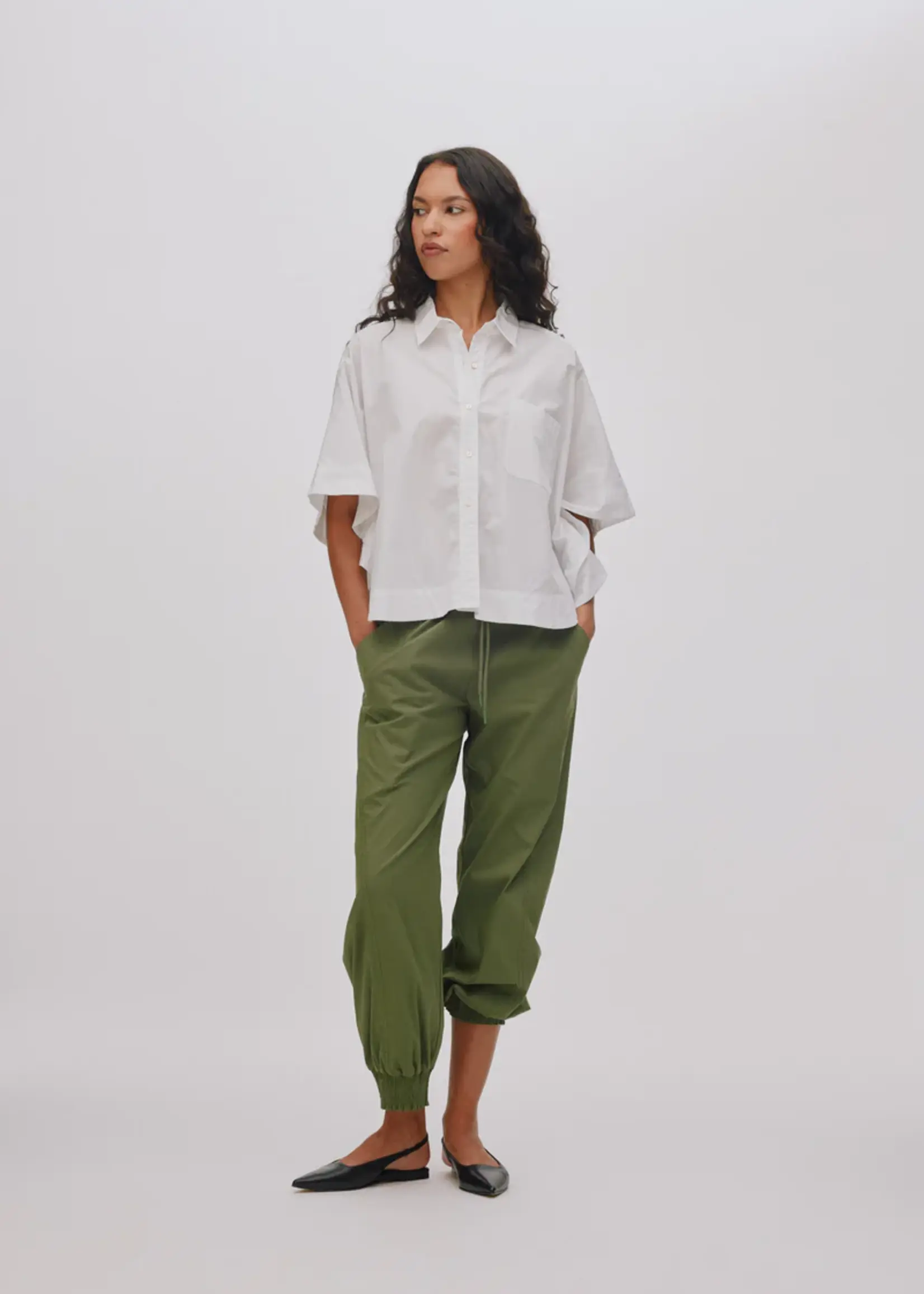 Rabens Saloner BERTE Poplin Shirt - White