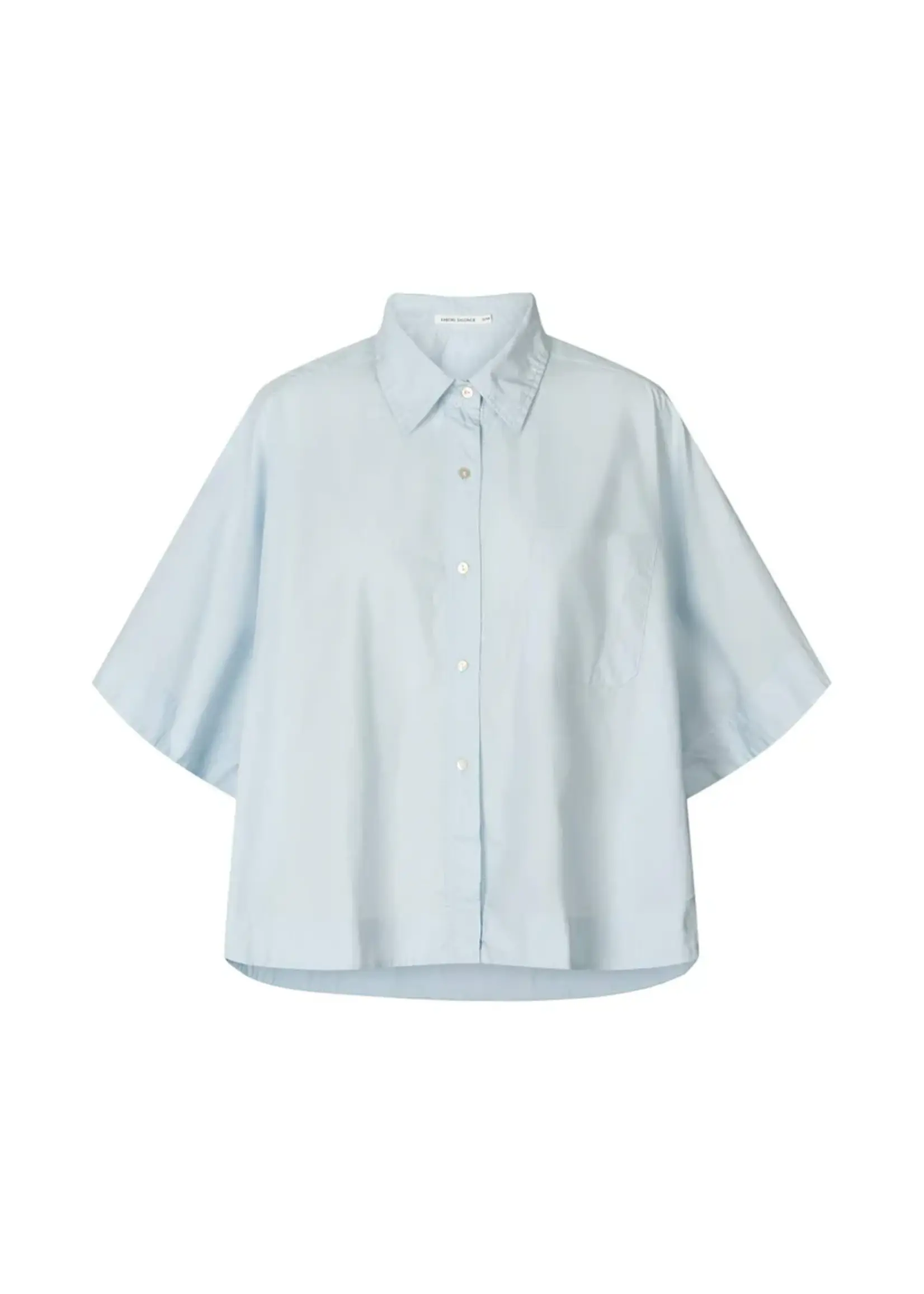Rabens Saloner BERTE Poplin Shirt - Light Blue