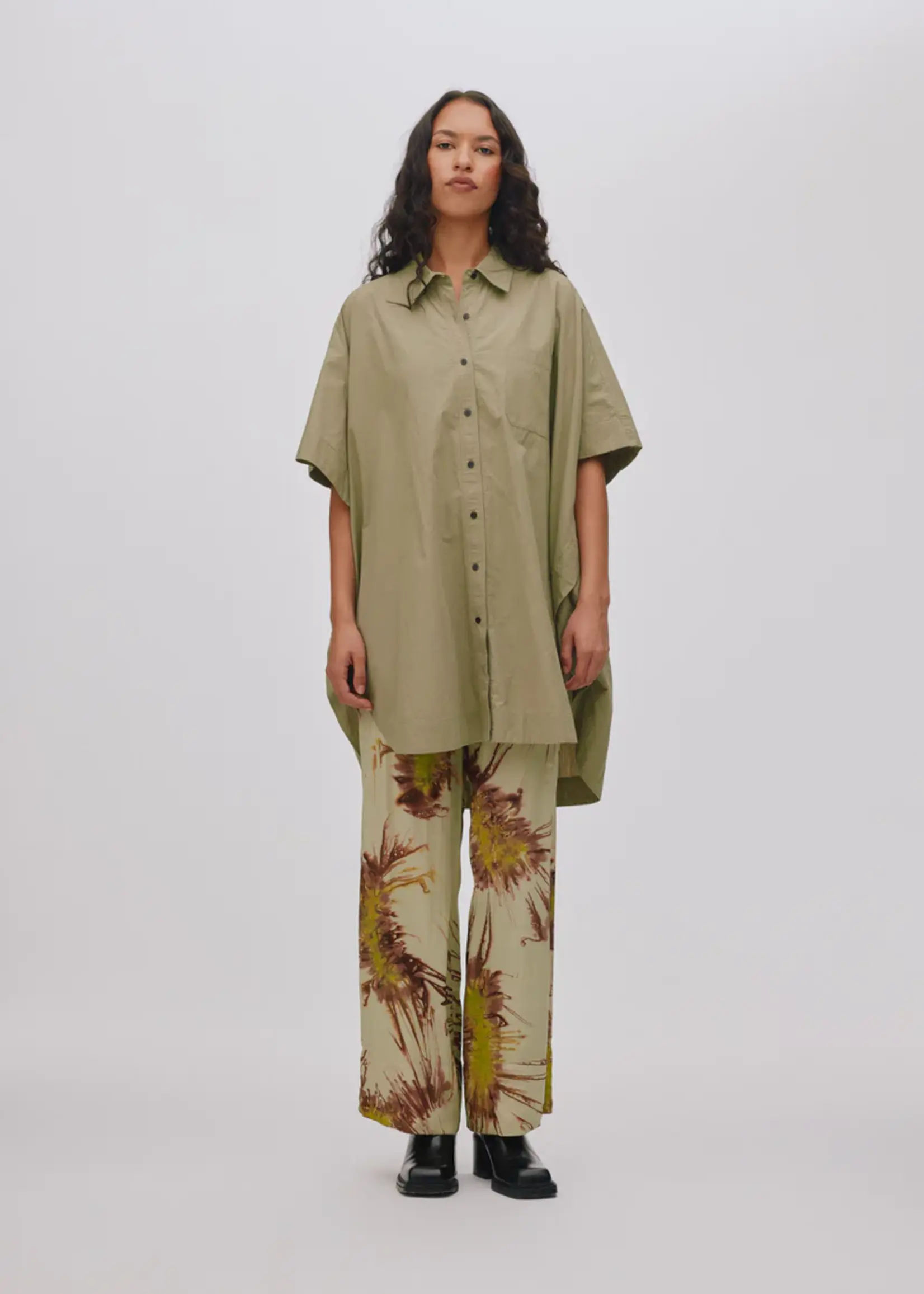 Rabens Saloner BERTA Poplin Shirt Dress - Vertiver