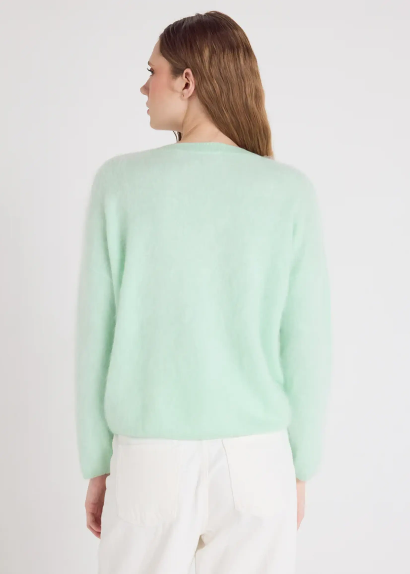 Absolut Cashmere Soeli Pull Col V - Nile Green