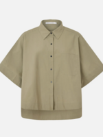 Rabens Saloner BERTE Poplin Curves Hem Shirt - Vertiver