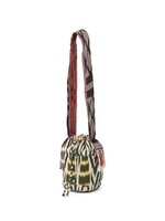 Rabens Saloner SUMAYA Ikat Round Bag - Forest pink sand & citrus combo