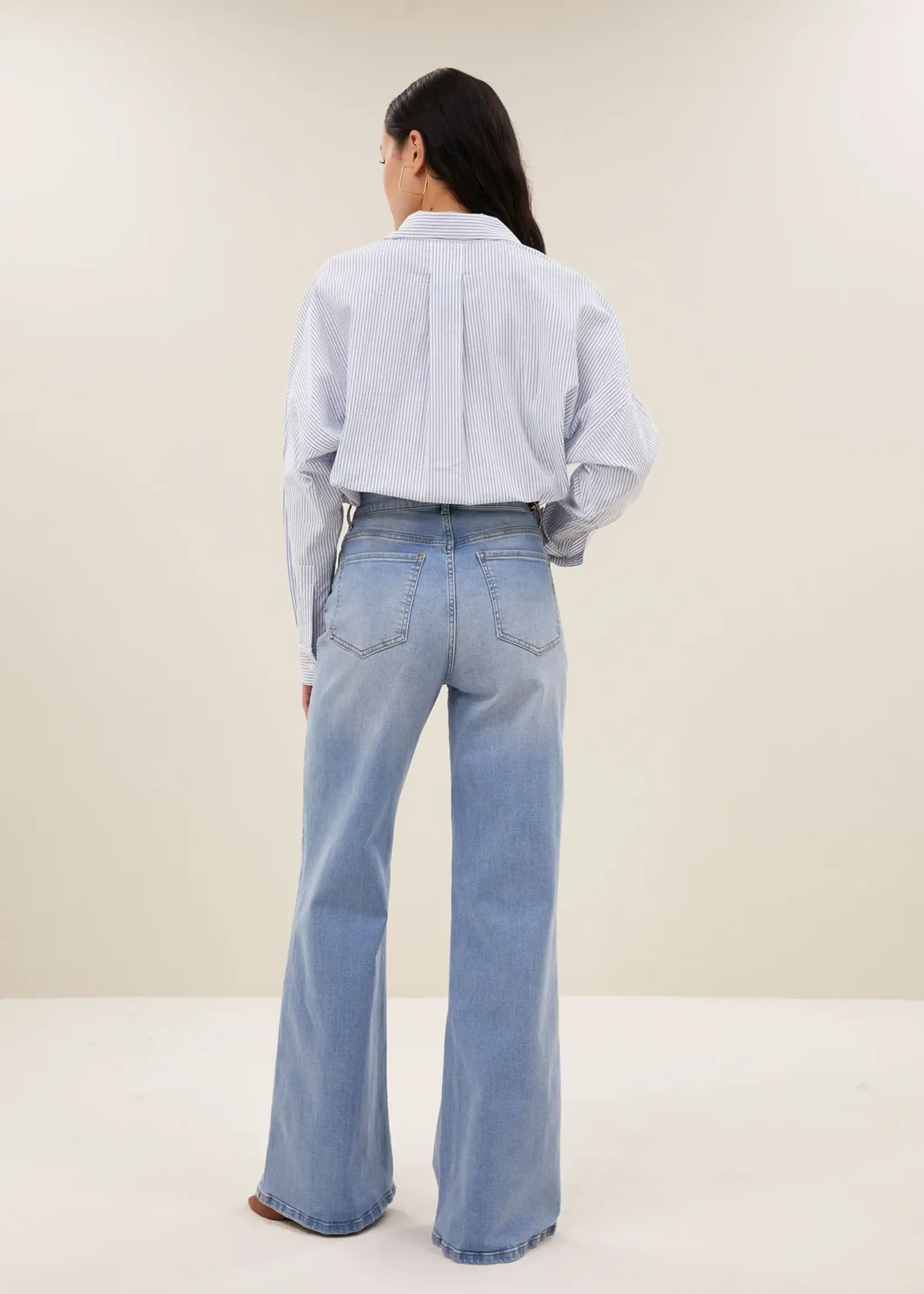 By-Bar Jule Stripe Blouse - Blue Seer