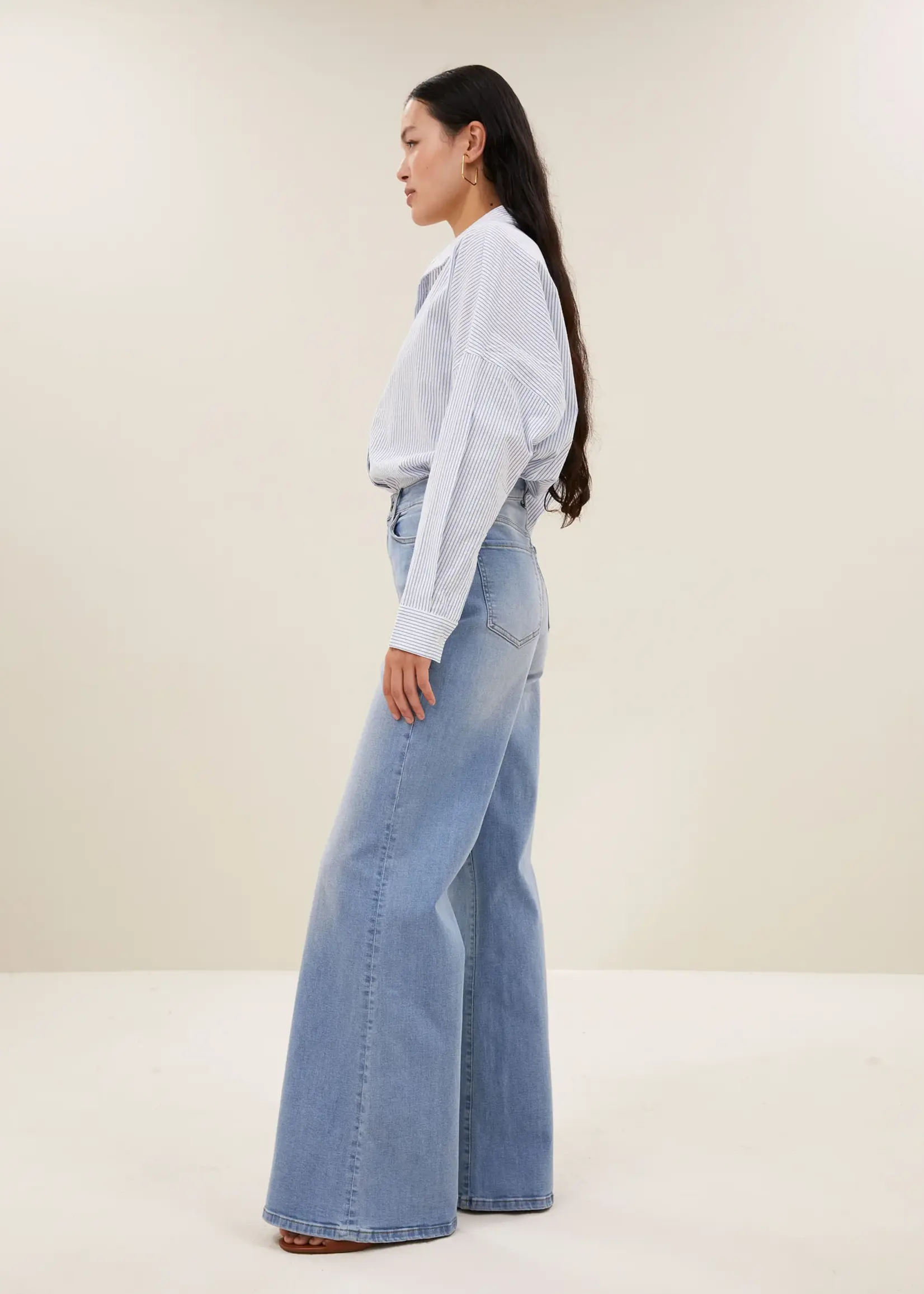 By-Bar Jule Stripe Blouse - Blue Seer