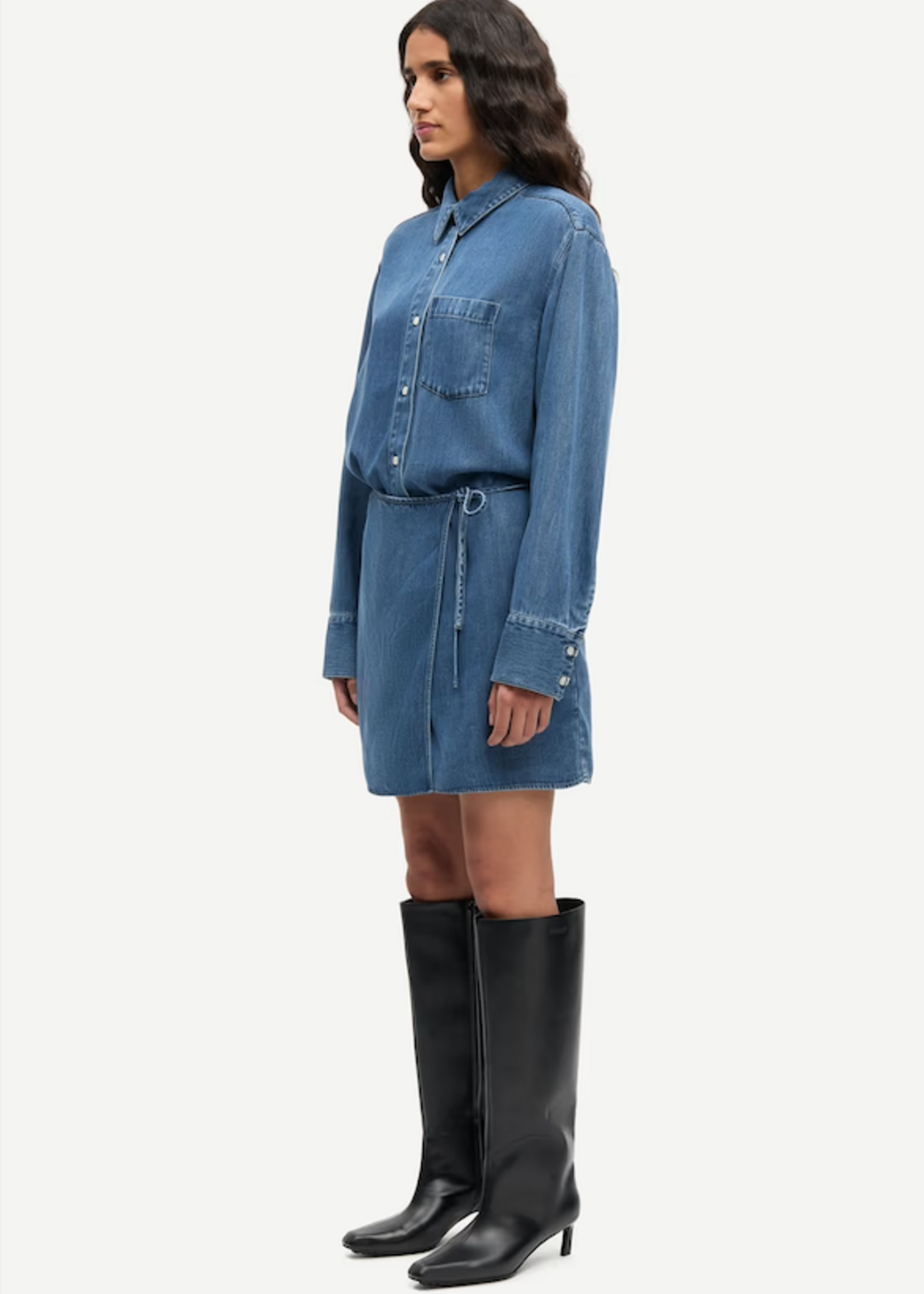 Samsoe Samsoe Sasky Dress 15645 - Medium Denim Blue