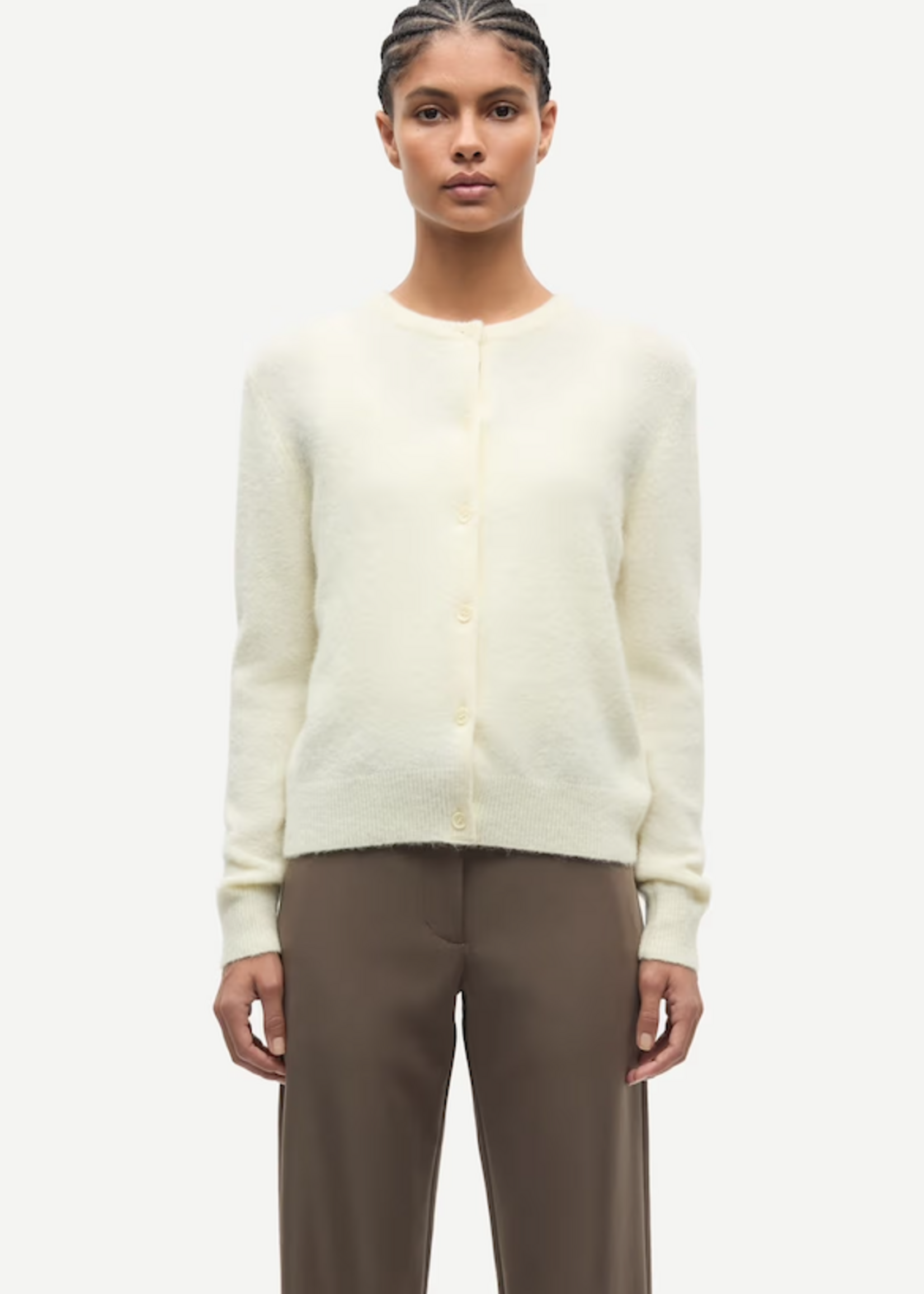 Samsoe Samsoe Nor Short Cardigan 7355 - Ethereal Green